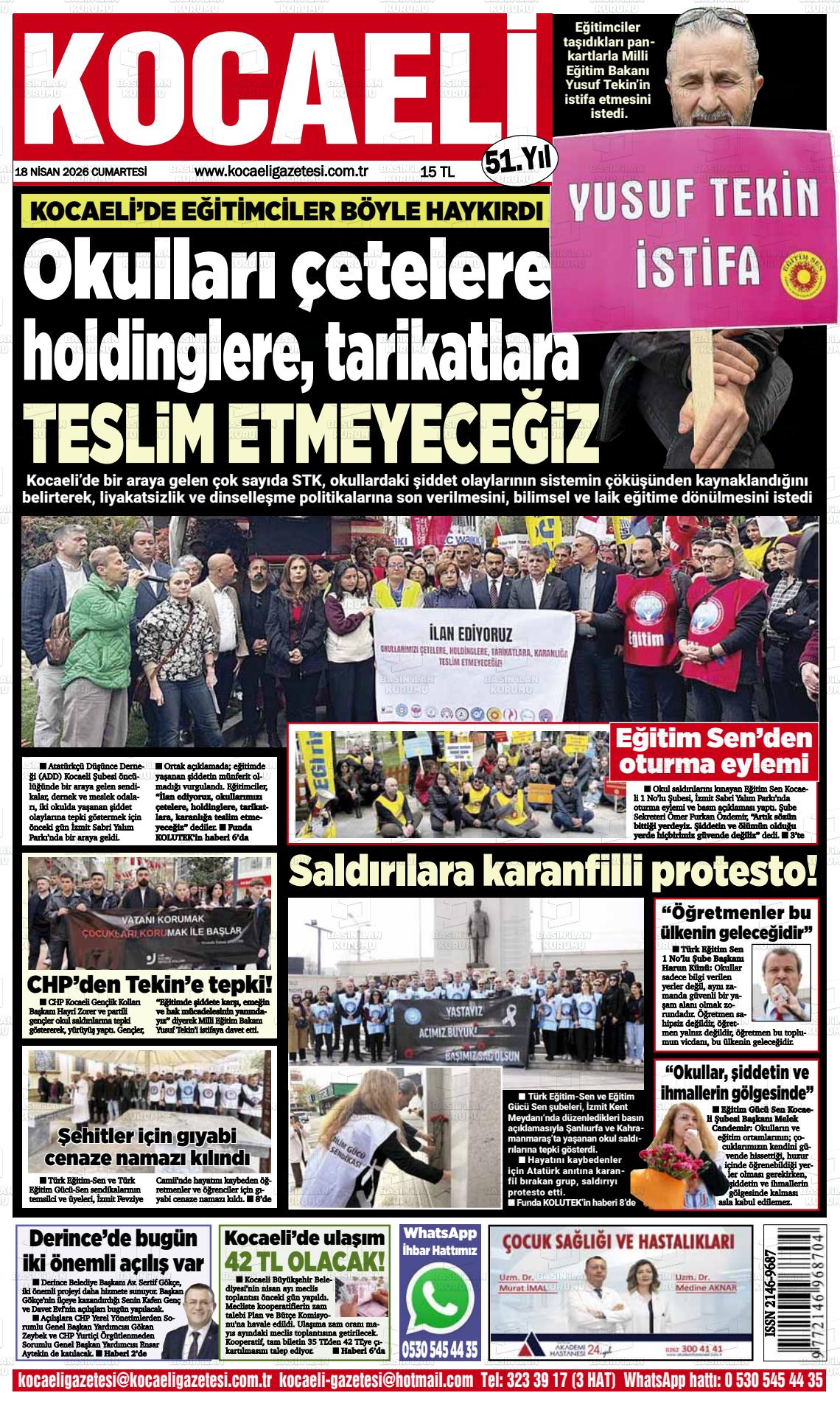 Kocaeli 18.04.2026