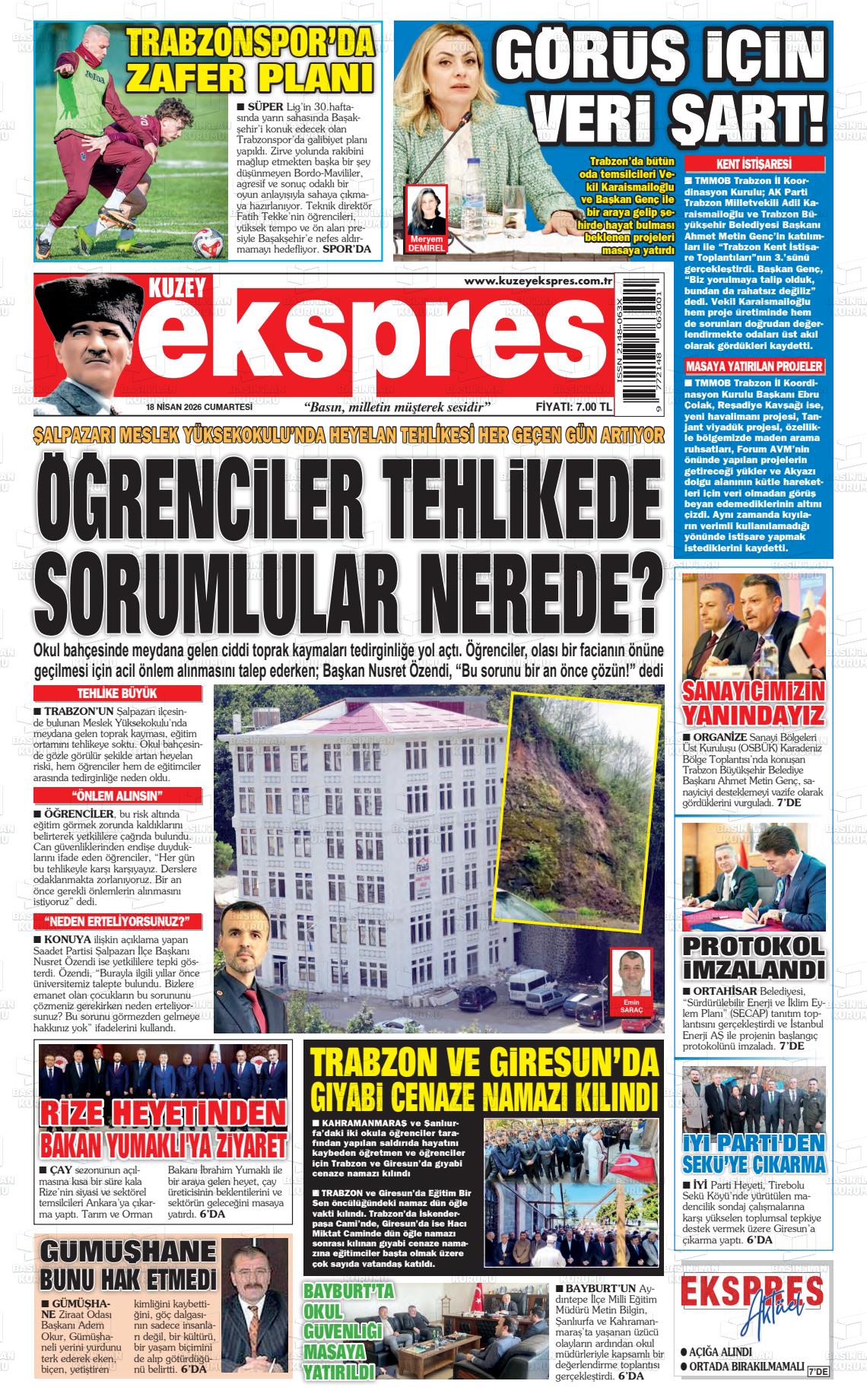 Trabzon Kuzeyekspres 18.04.2026