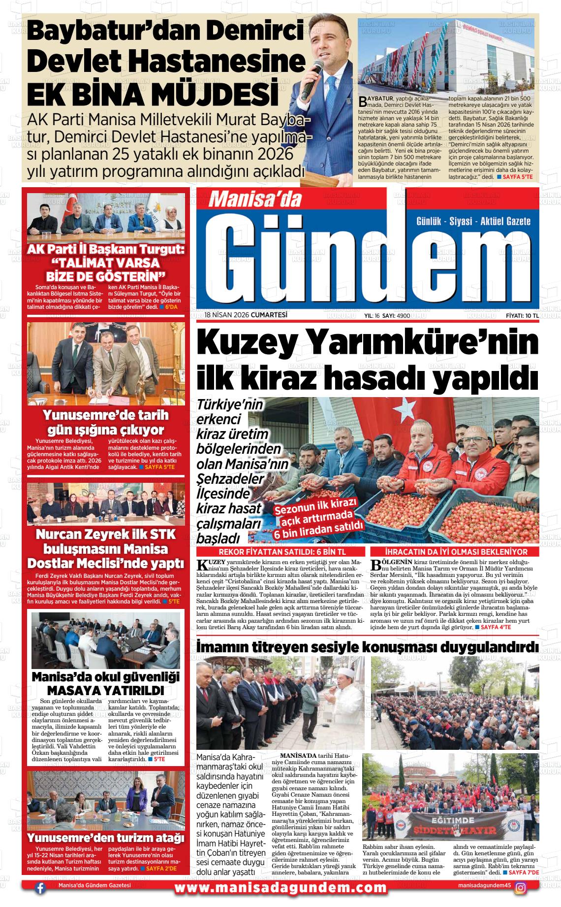 Manisa Dagundem 18.04.2026