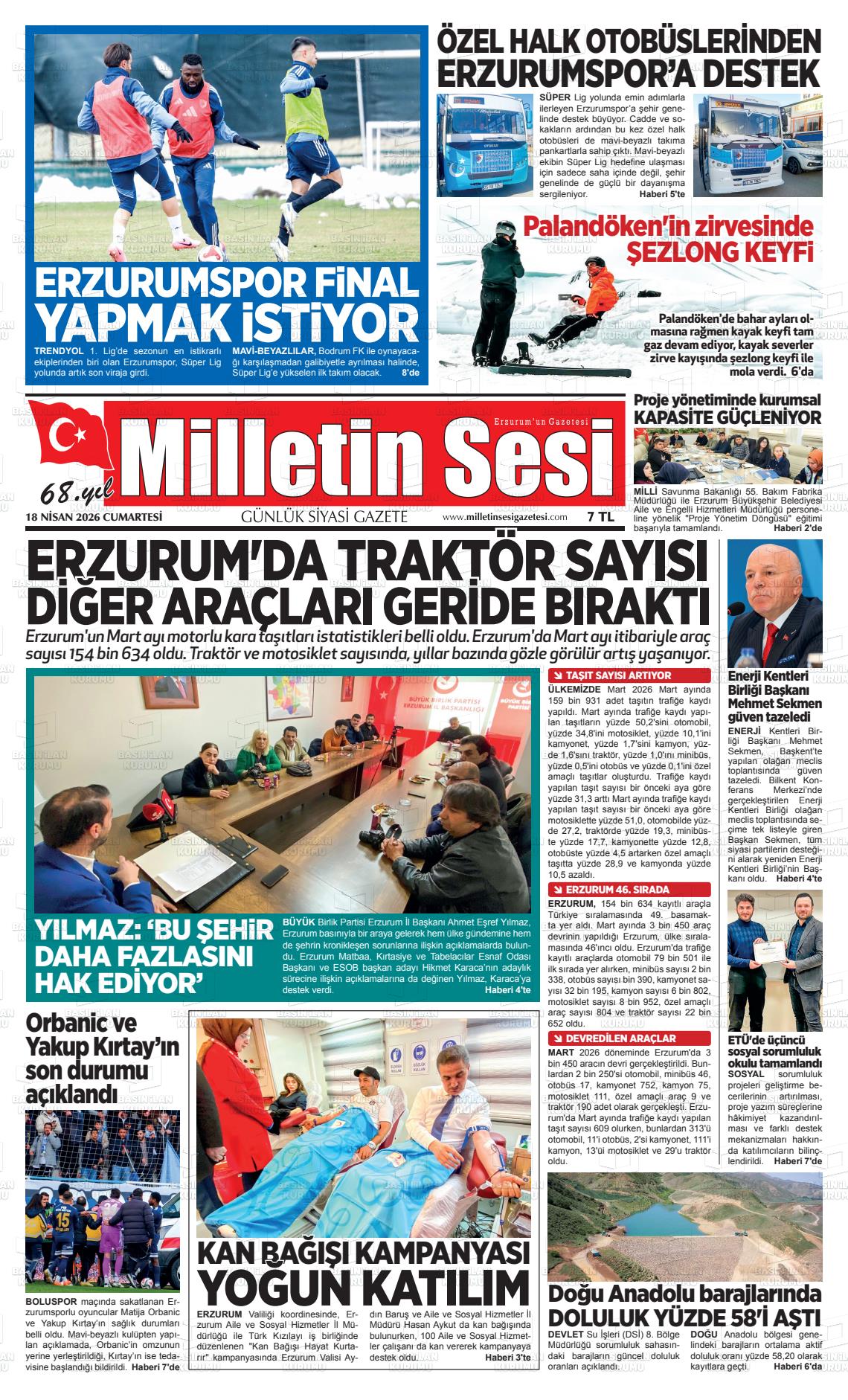 Erzurum Milletinsesi 18.04.2026