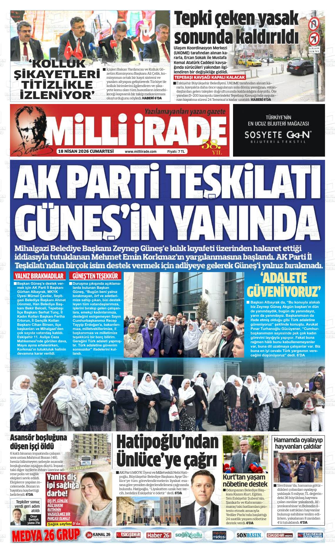 Konya Milliirade 18.04.2026