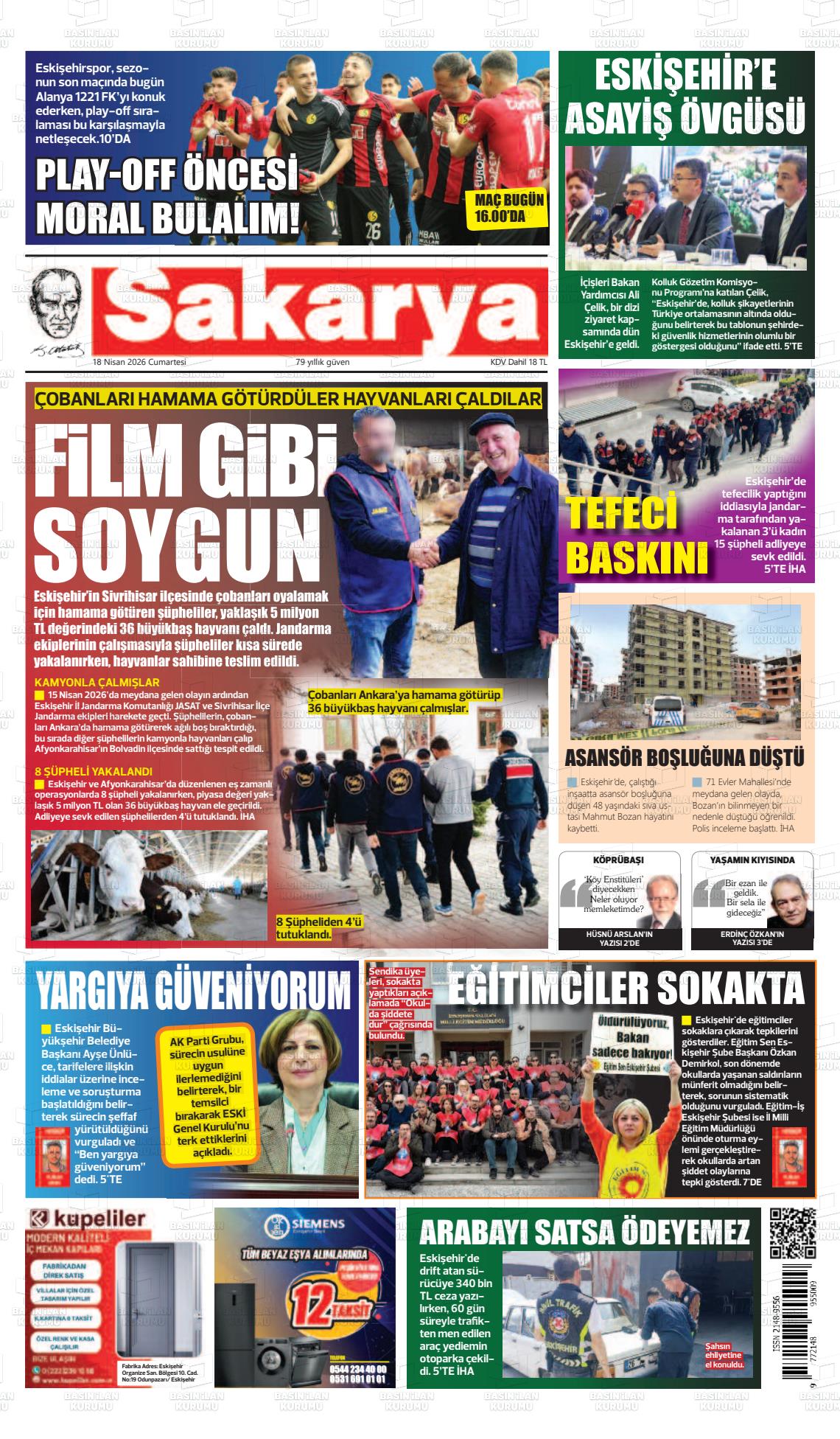 Eskisehir Sakarya 18.04.2026