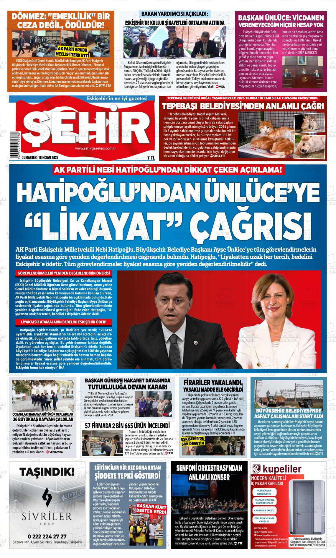 Eskisehir Sehir 18.04.2026