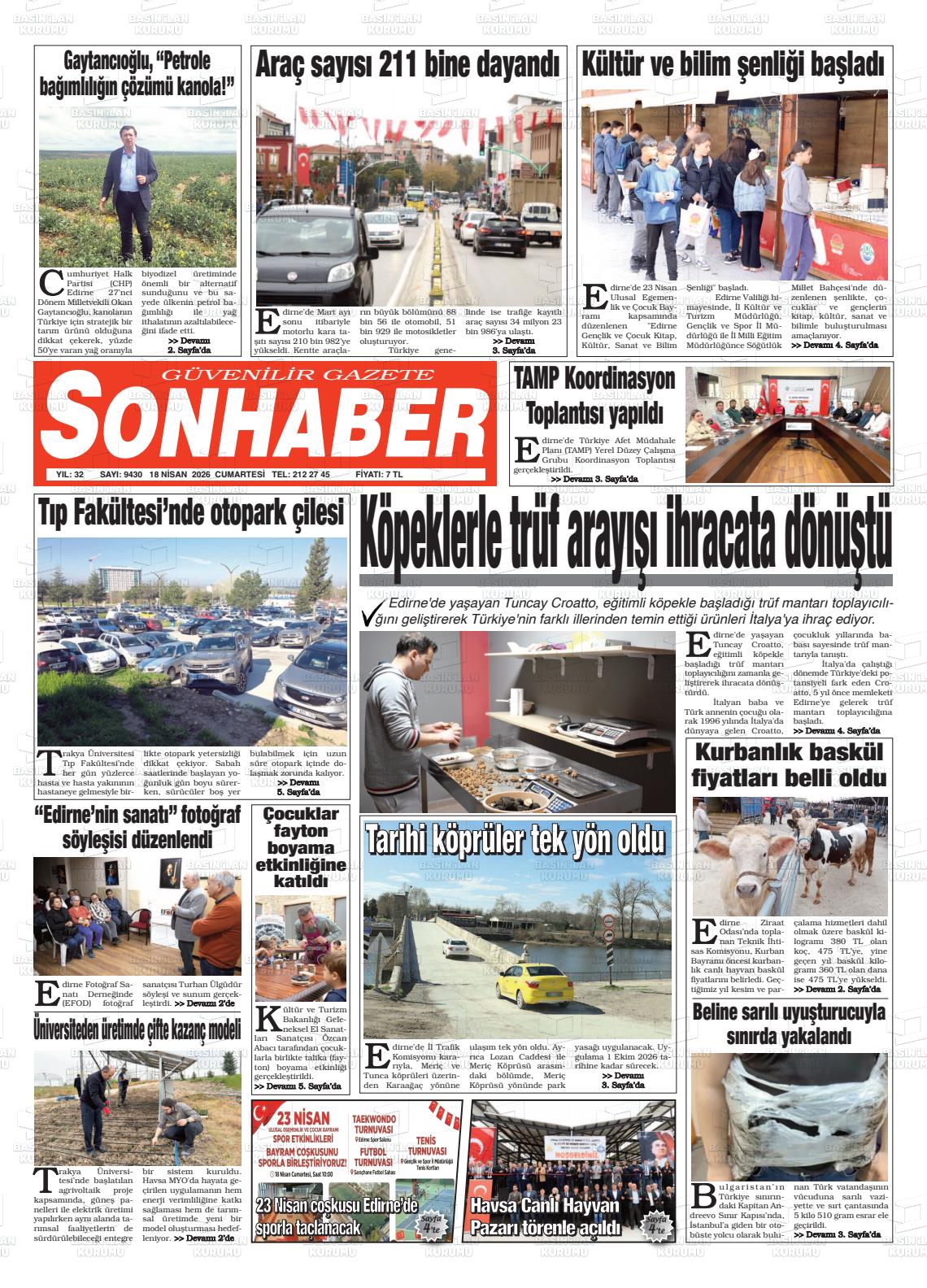 Eskisehir Sonhaber 18.04.2026