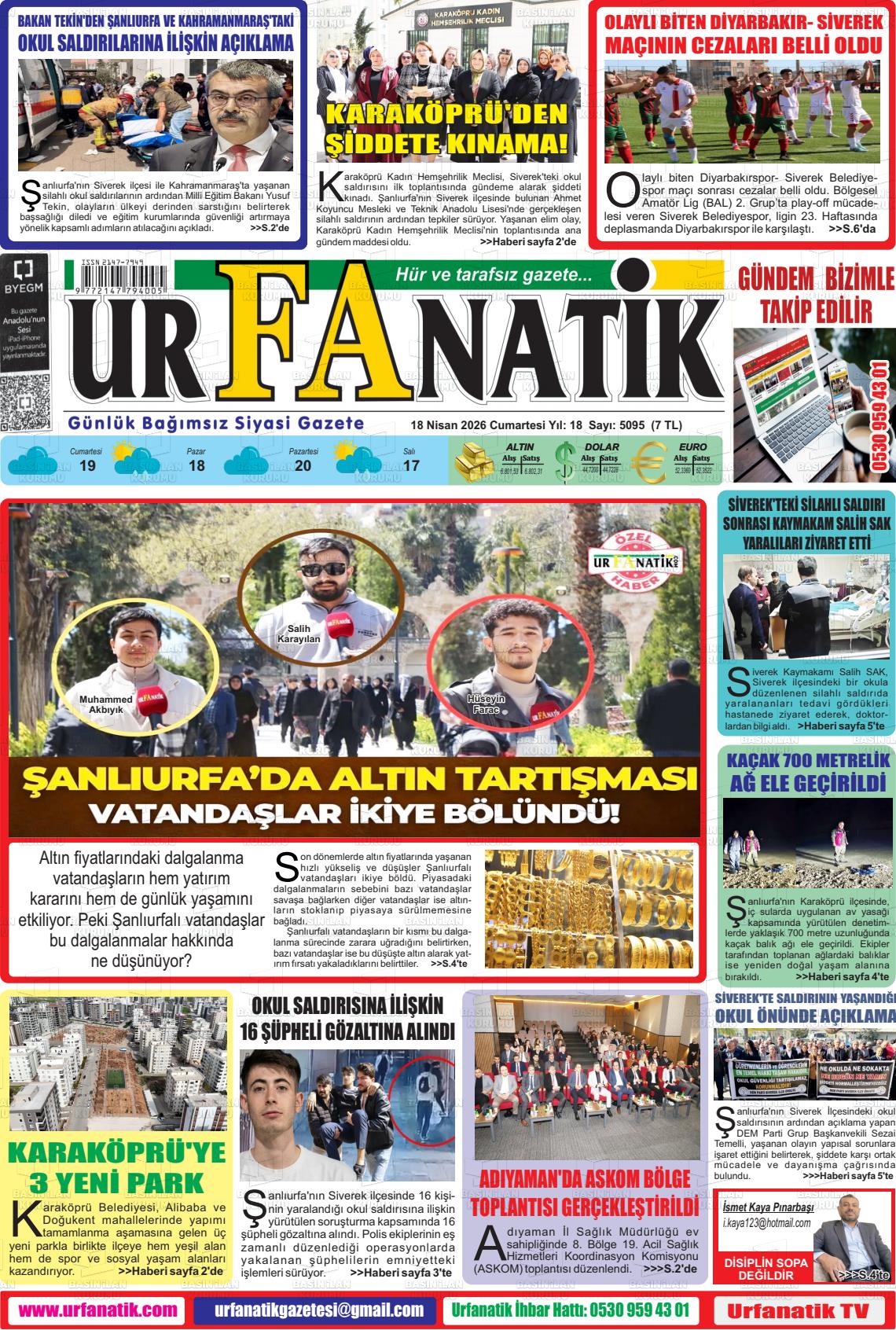 Sanliurfa Urfanatik 18.04.2026