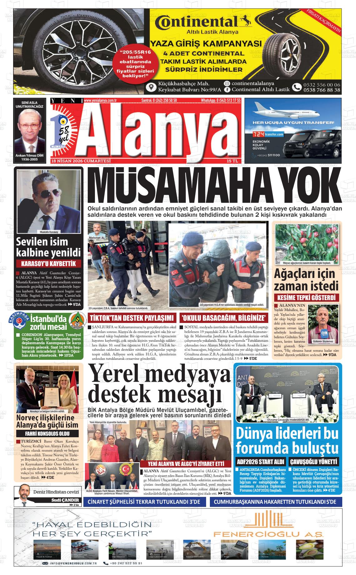 Antalya Yenialanya 18.04.2026