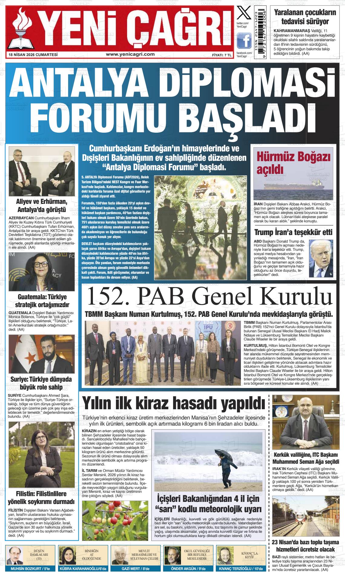 Istanbul Yenicagri 18.04.2026