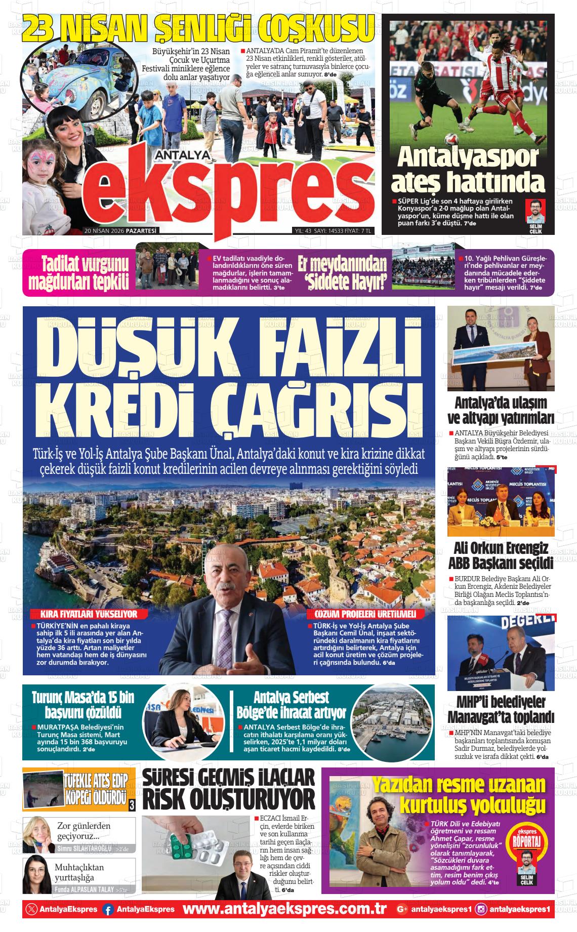 Antalya Ekspres 20.04.2026