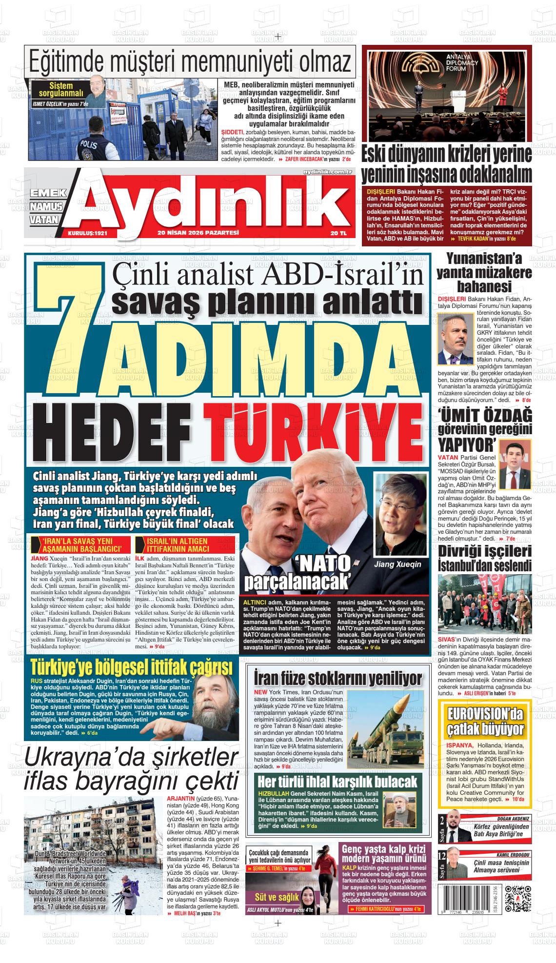 Istanbul Aydinlikvatanemeknamus 20.04.2026