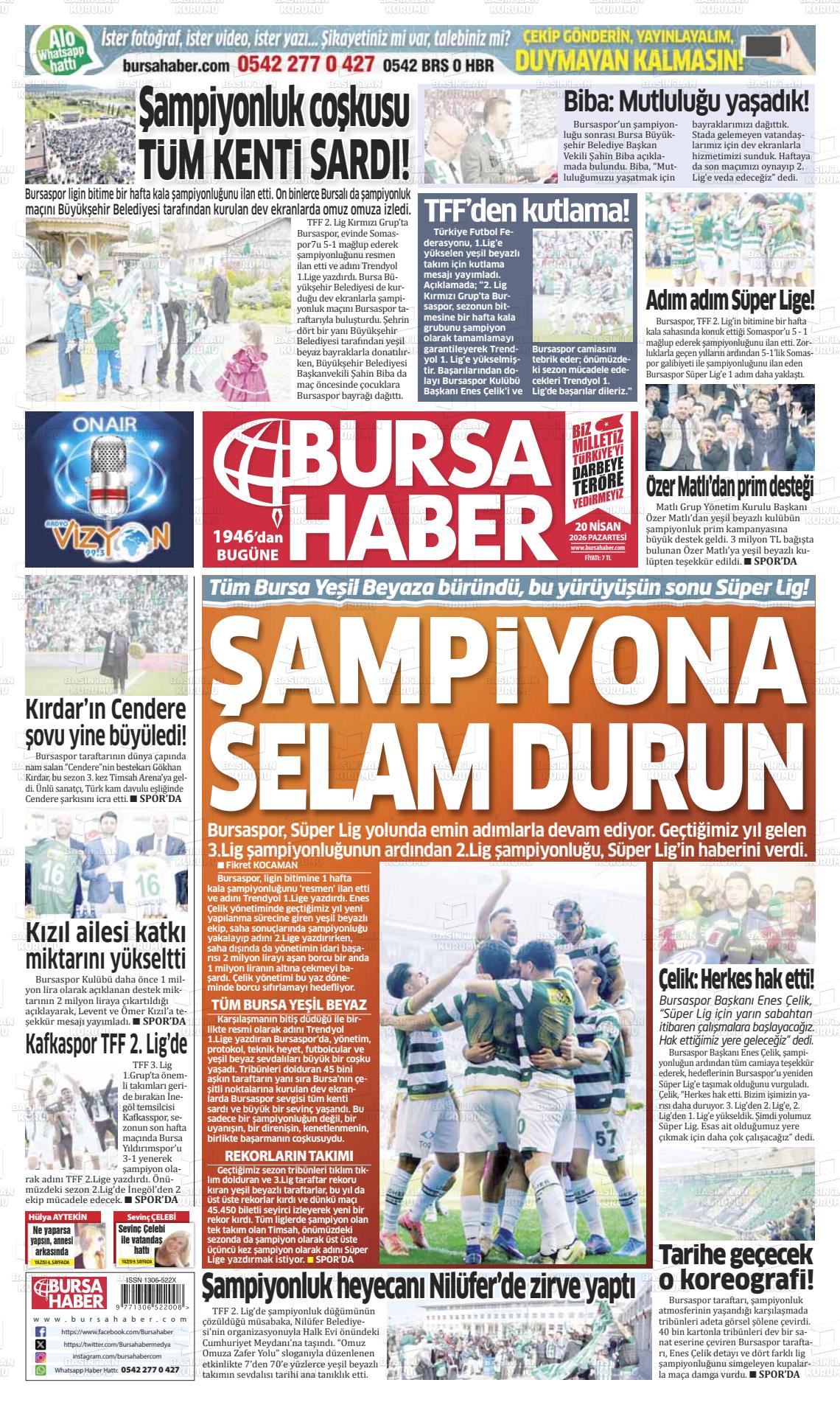 Bursa Haber 20.04.2026
