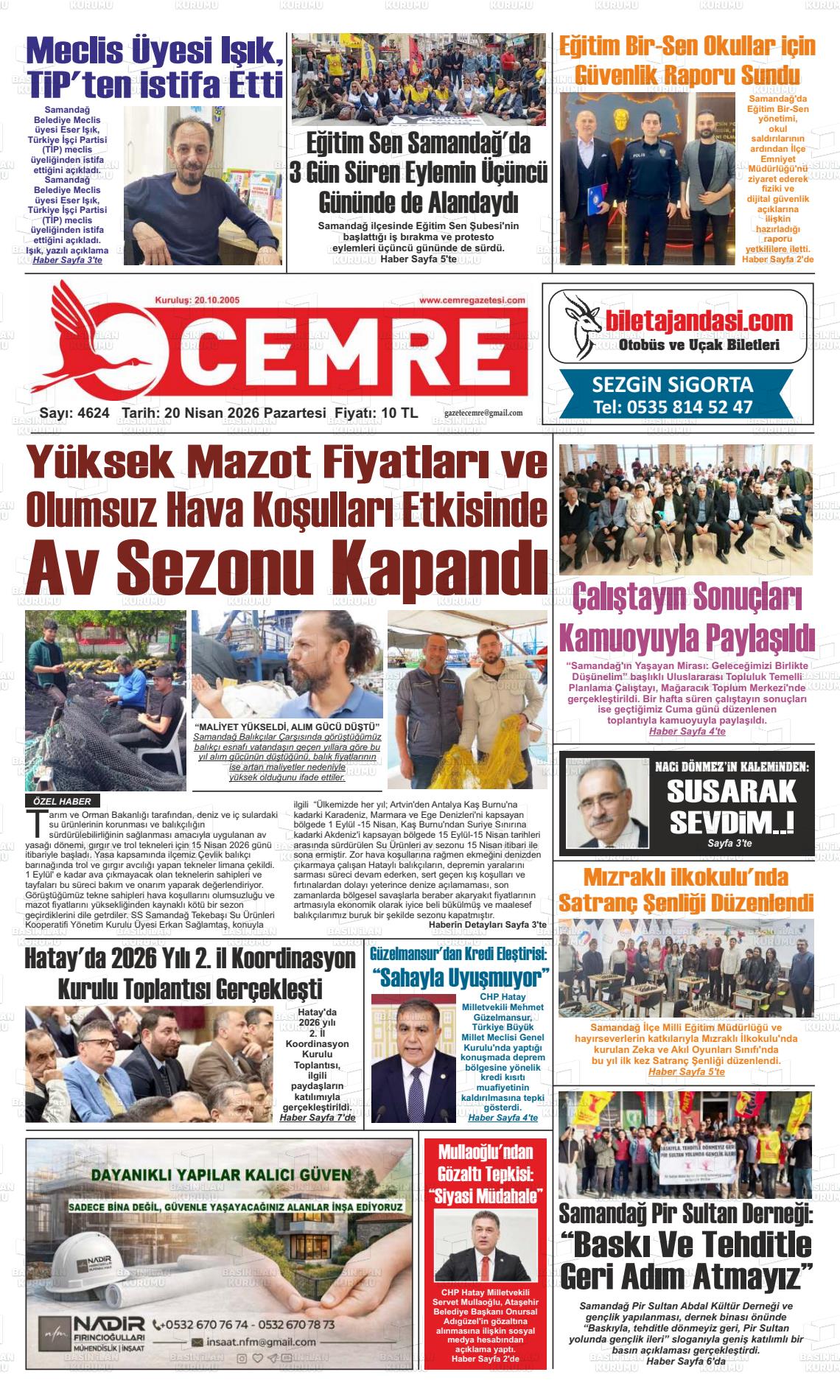 Hatay Cemre 20.04.2026