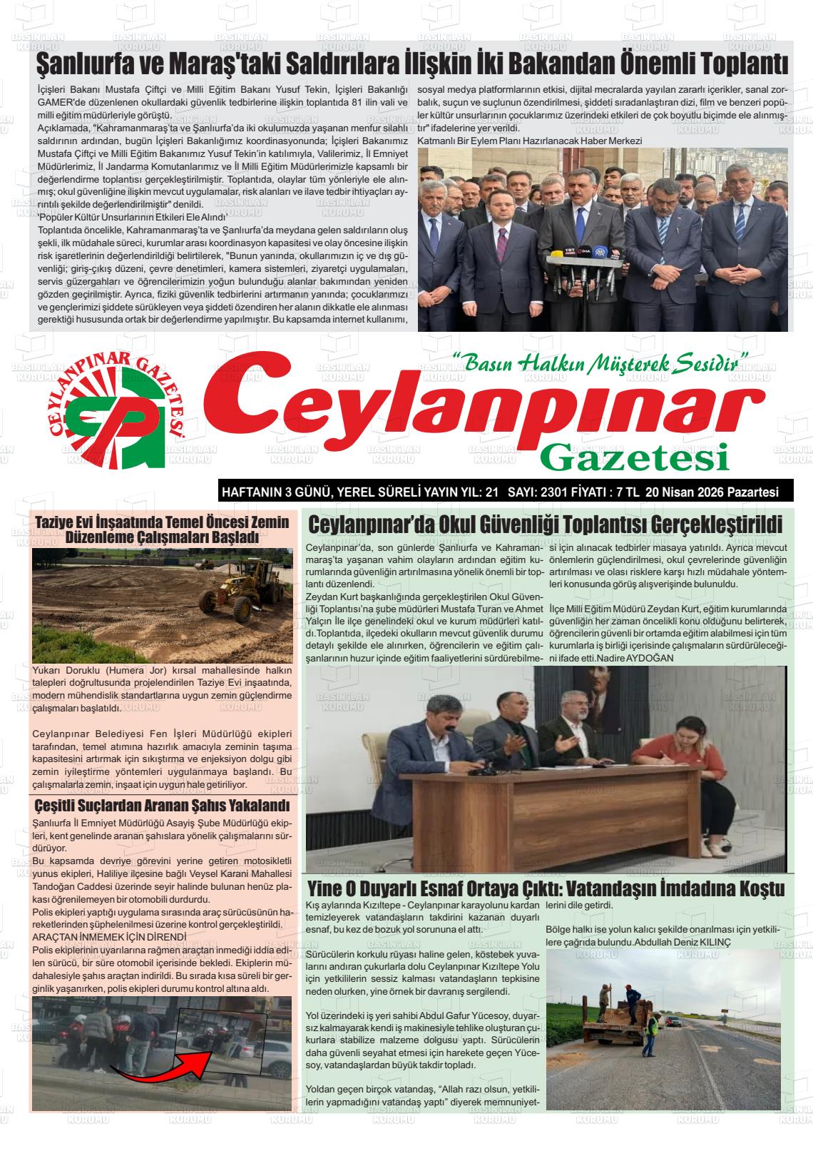 Sanliurfa Ceylanpinar 20.04.2026