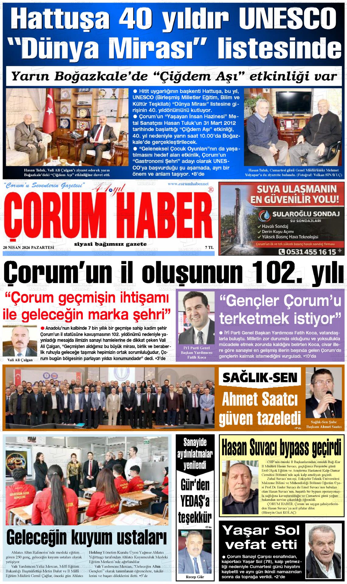 Corum Haber 20.04.2026