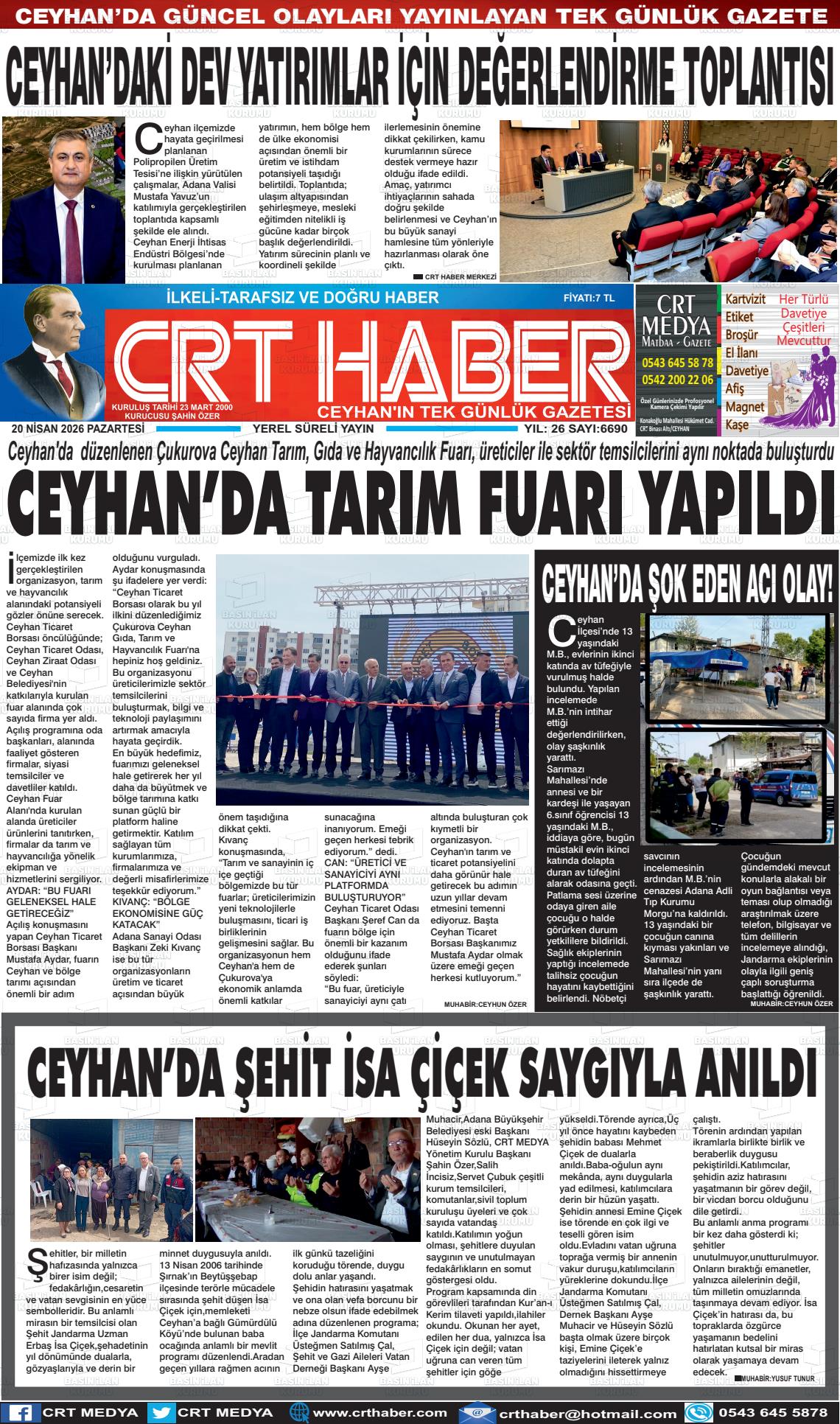 Adana Crthaber 20.04.2026