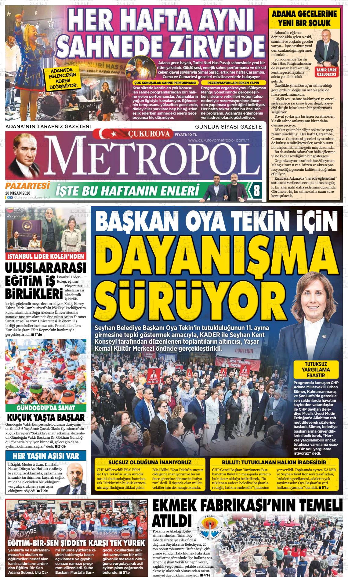 Adana Cukurovametropol 20.04.2026