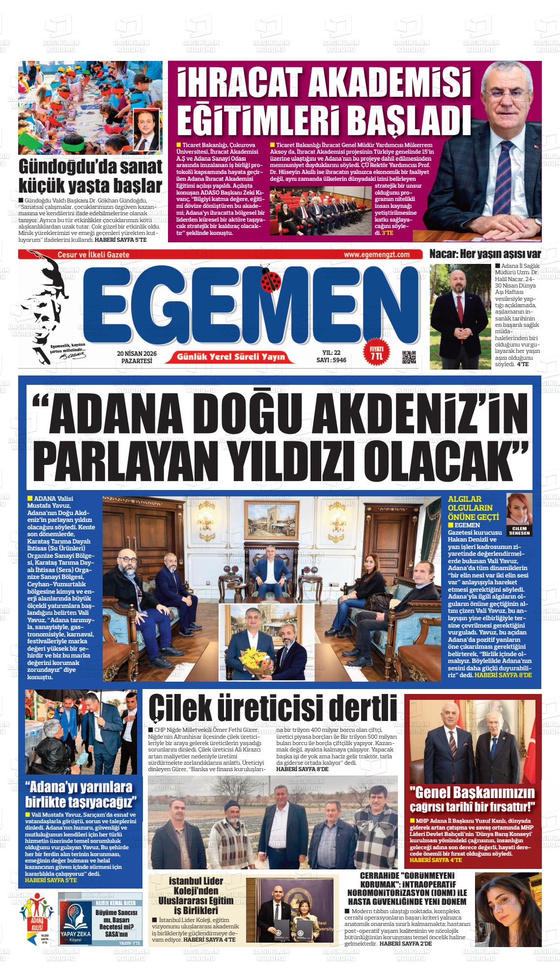 Adana Egemen 20.04.2026