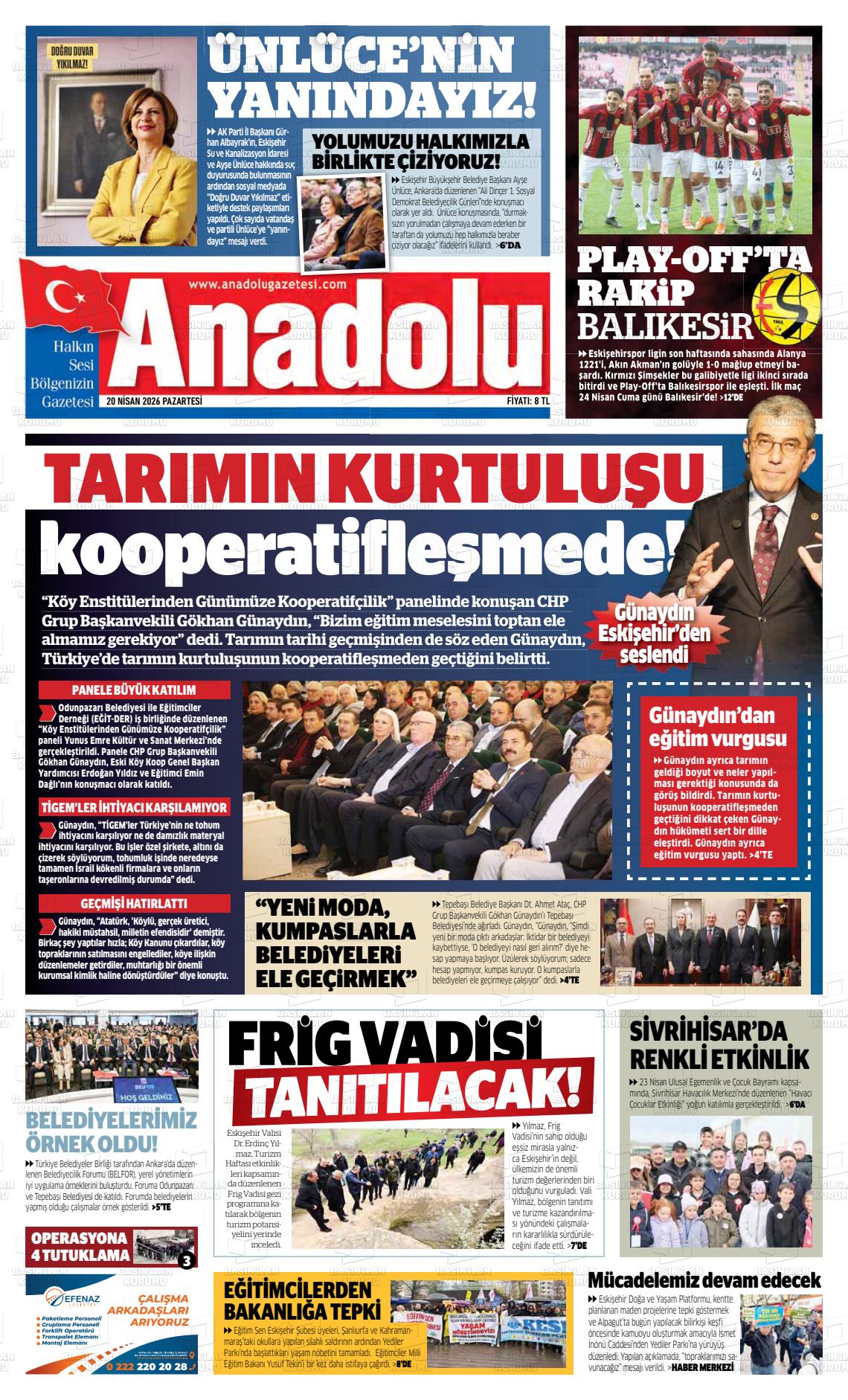 Eskisehir Anadolu 20.04.2026
