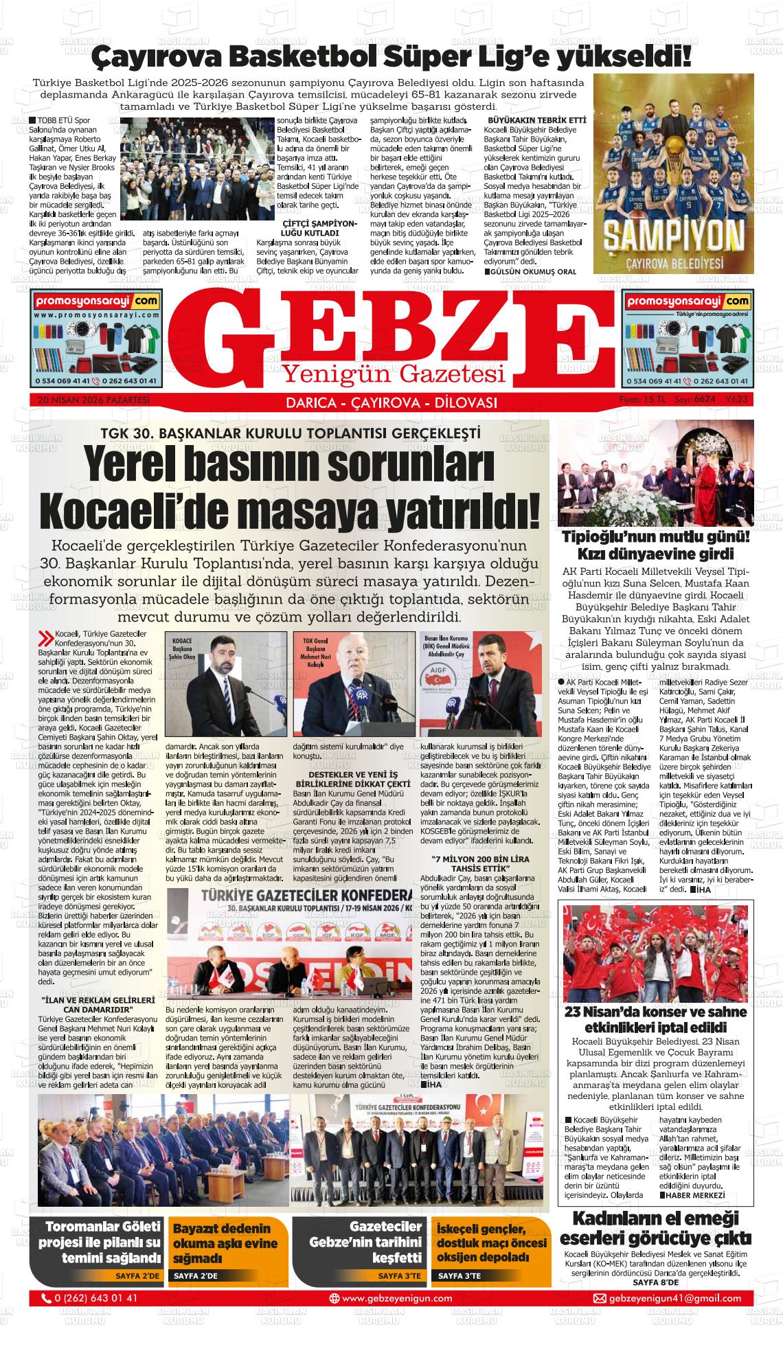 Kocaeli Gebzeyenigun 20.04.2026