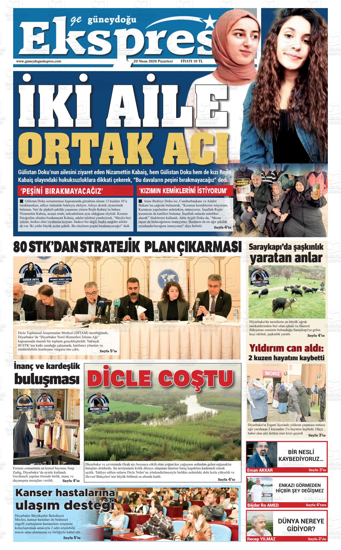 Diyarbakir Geguneydoguekspres 20.04.2026