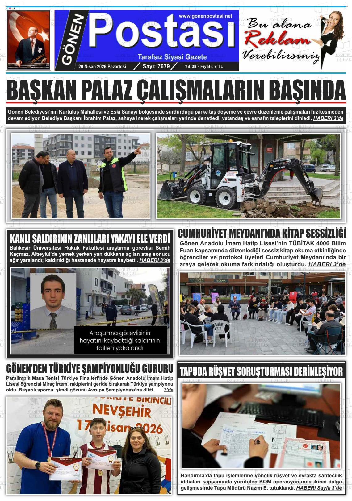 Balikesir Gonenpostasi 20.04.2026