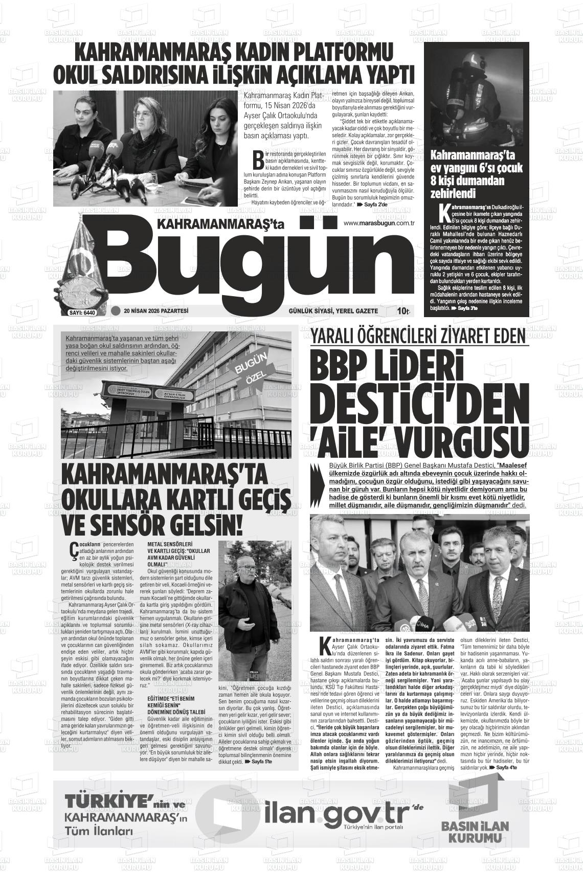 Kahramanmaras Tabugun 20.04.2026
