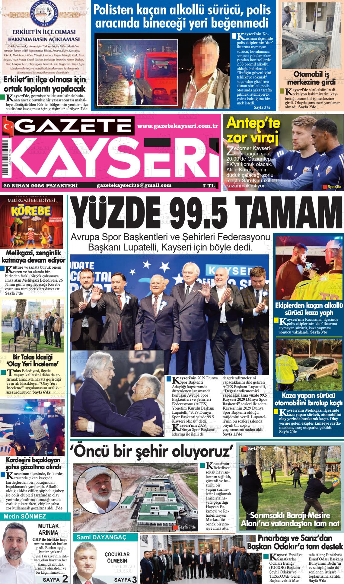 Kayseri Haber 38 20.04.2026
