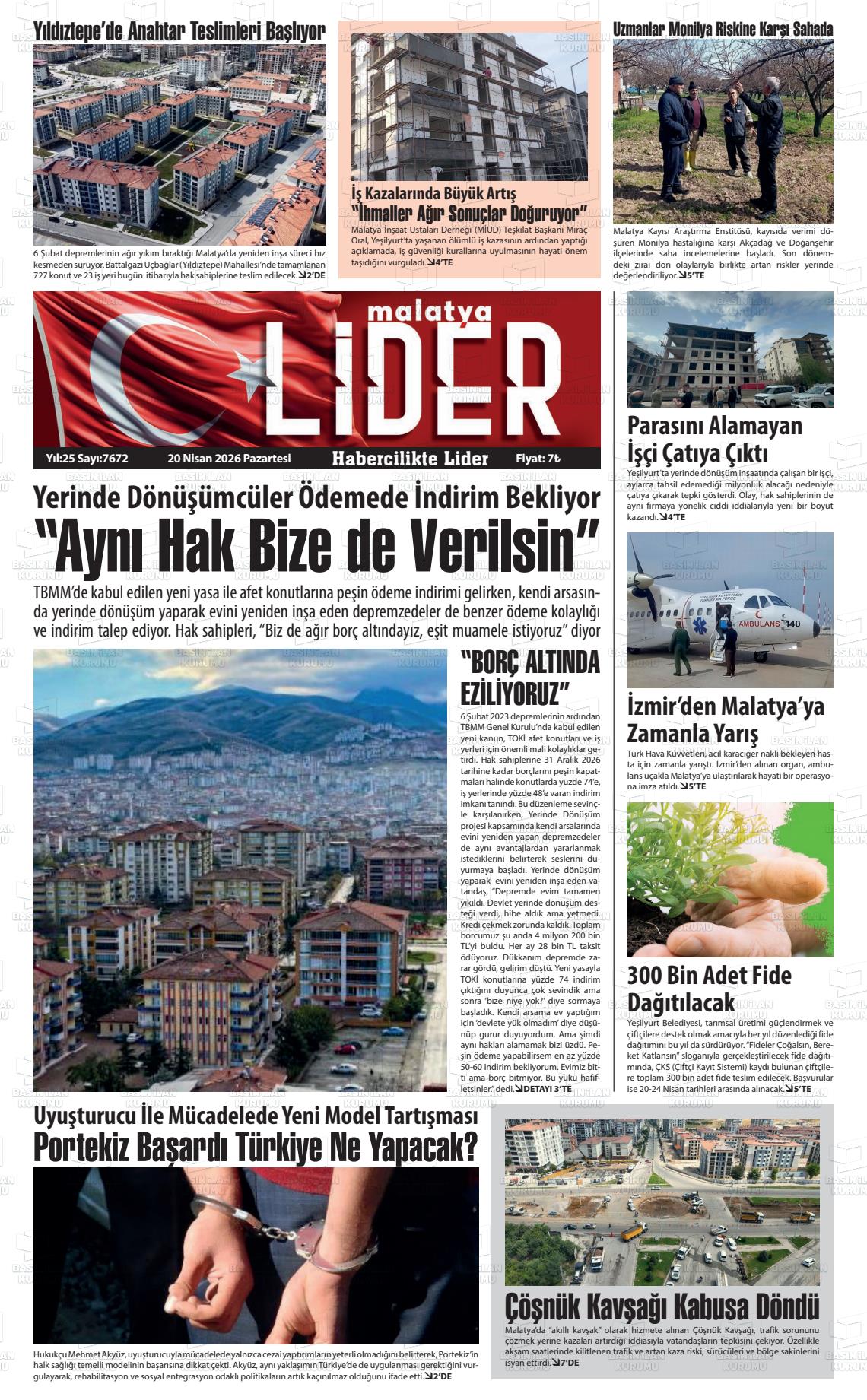 Malatya Sonsoz 20.04.2026