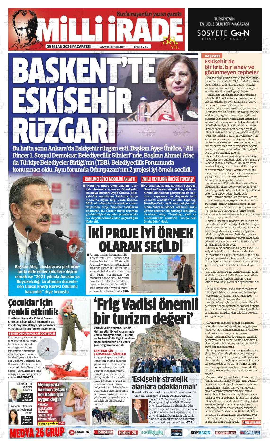 Konya Milliirade 20.04.2026