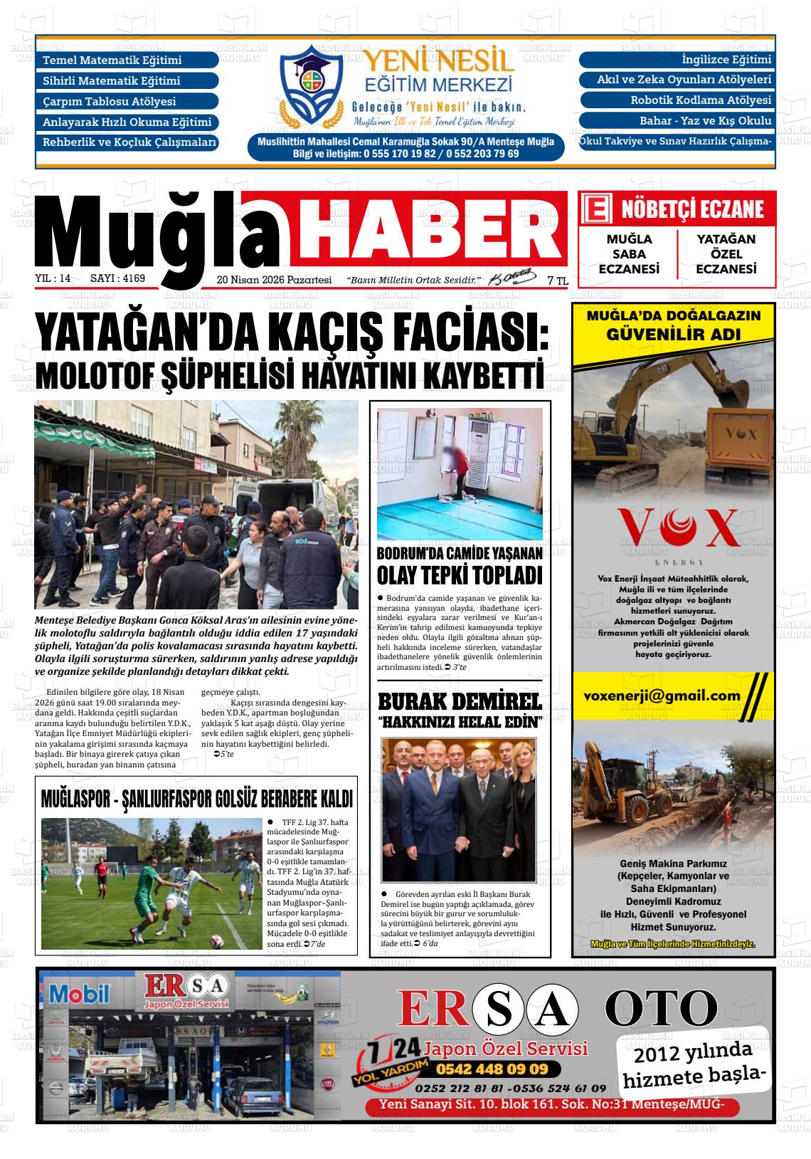 Mugla Haber 20.04.2026