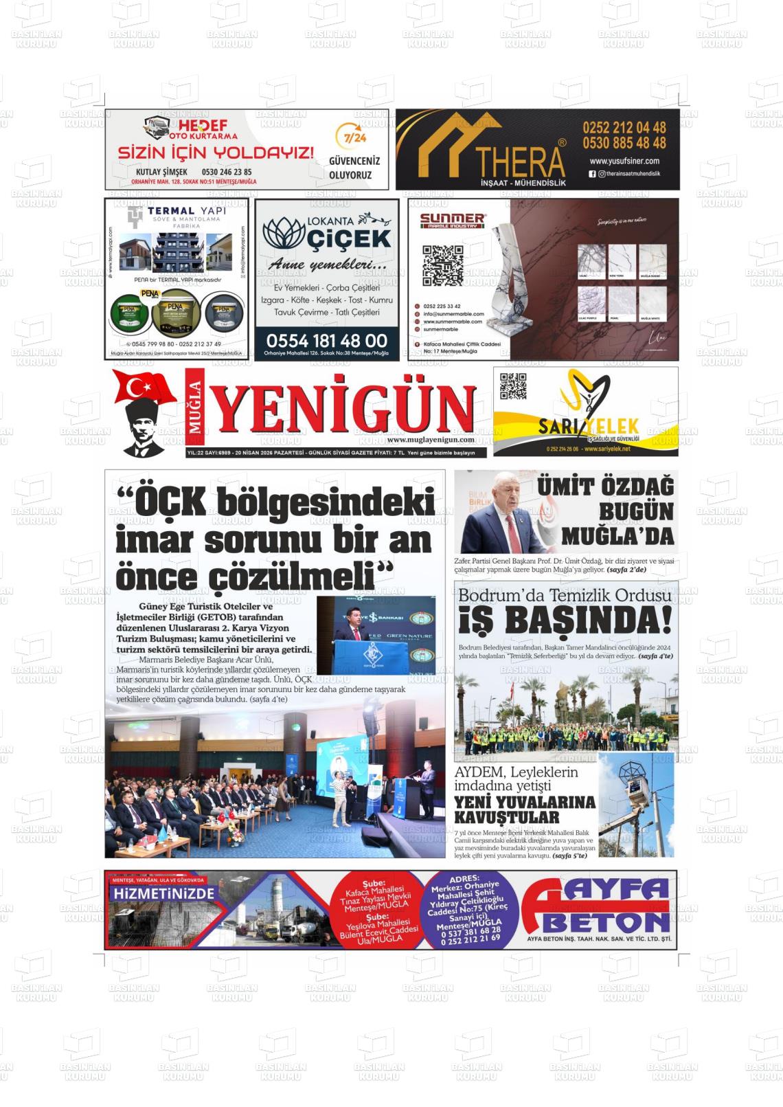 Mugla Yenigun 20.04.2026