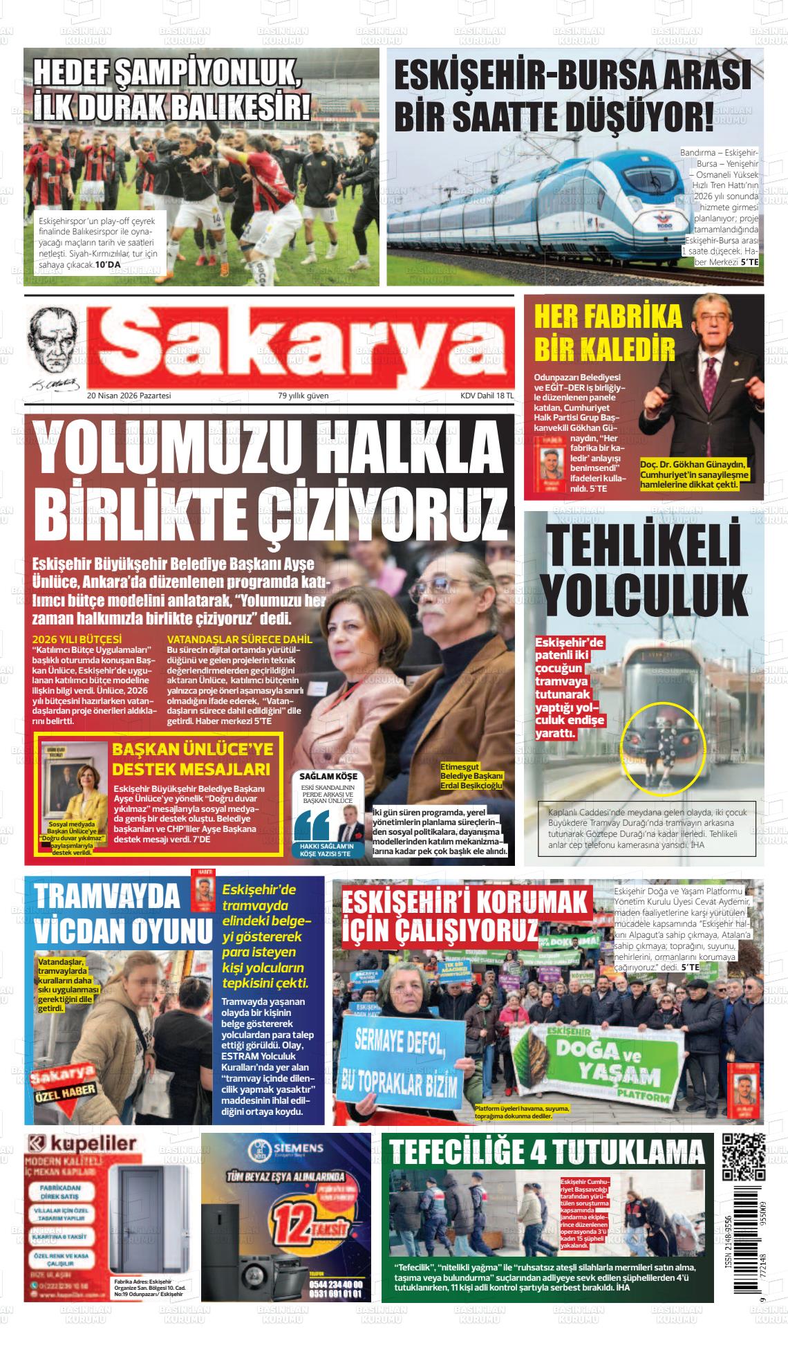 Eskisehir Sakarya 20.04.2026
