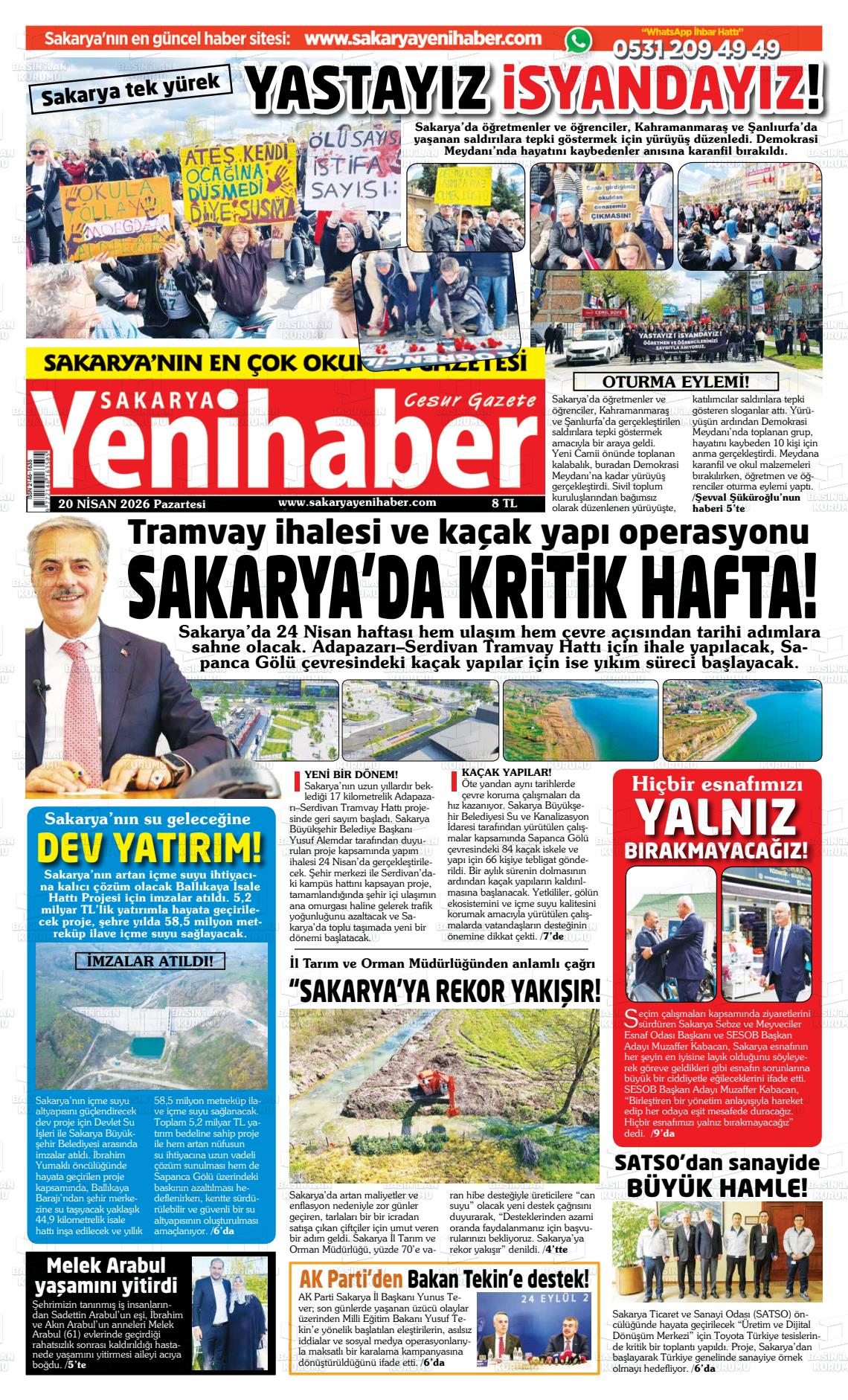Sakarya Yenihaber 20.04.2026