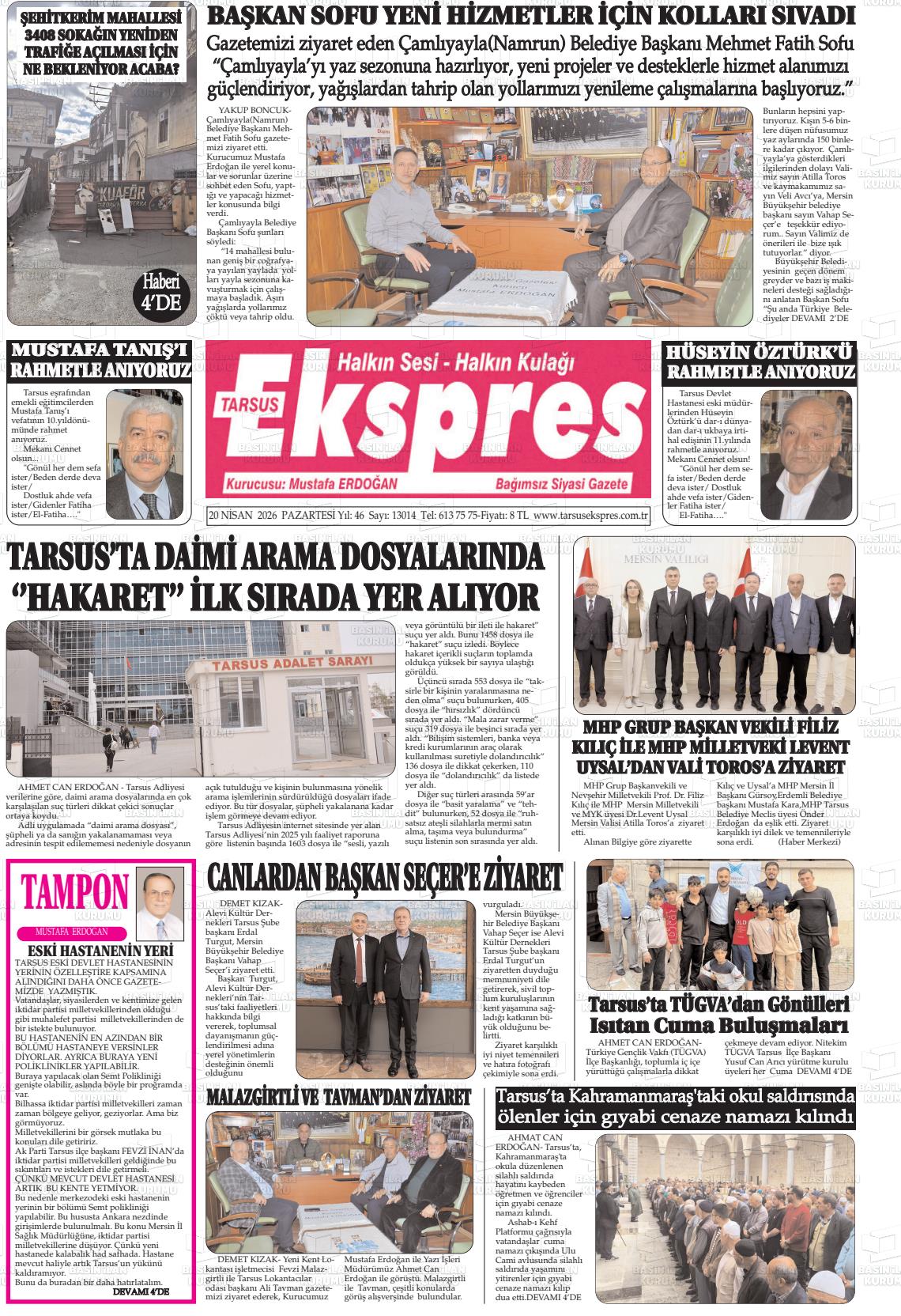 Mersin Tarsusekspres 20.04.2026