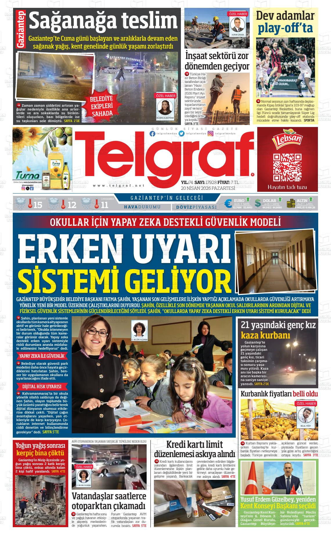 Gaziantep Telgraf 20.04.2026