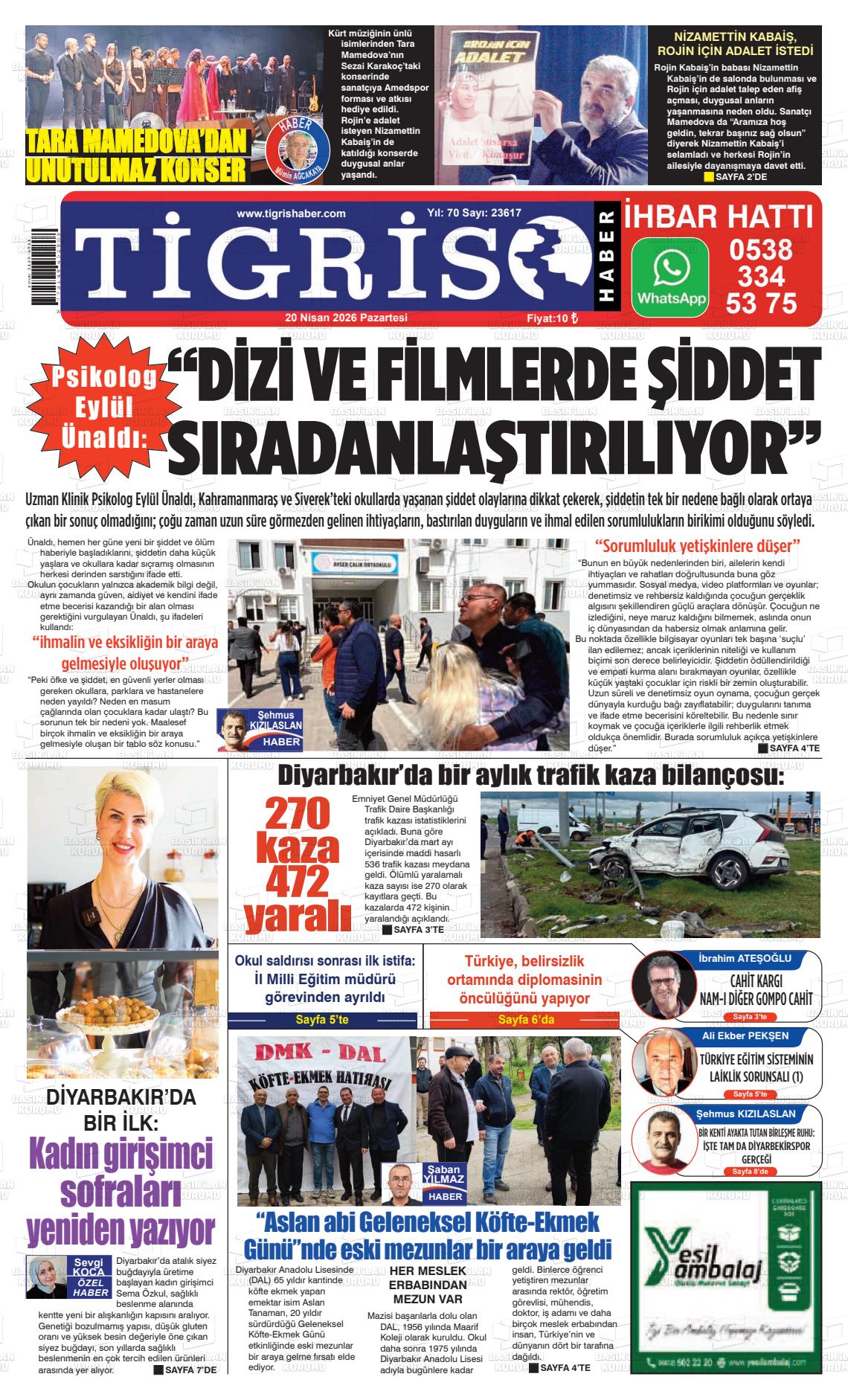 Diyarbakir Tirgis 20.04.2026