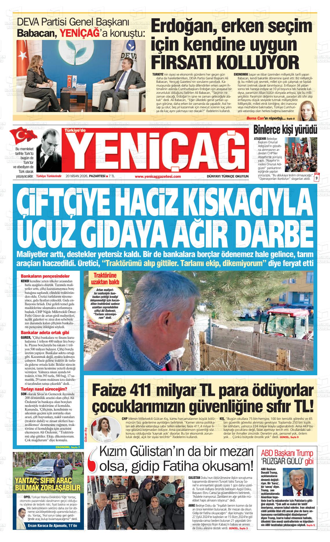 Istanbul Turkiyedeyenicag 20.04.2026