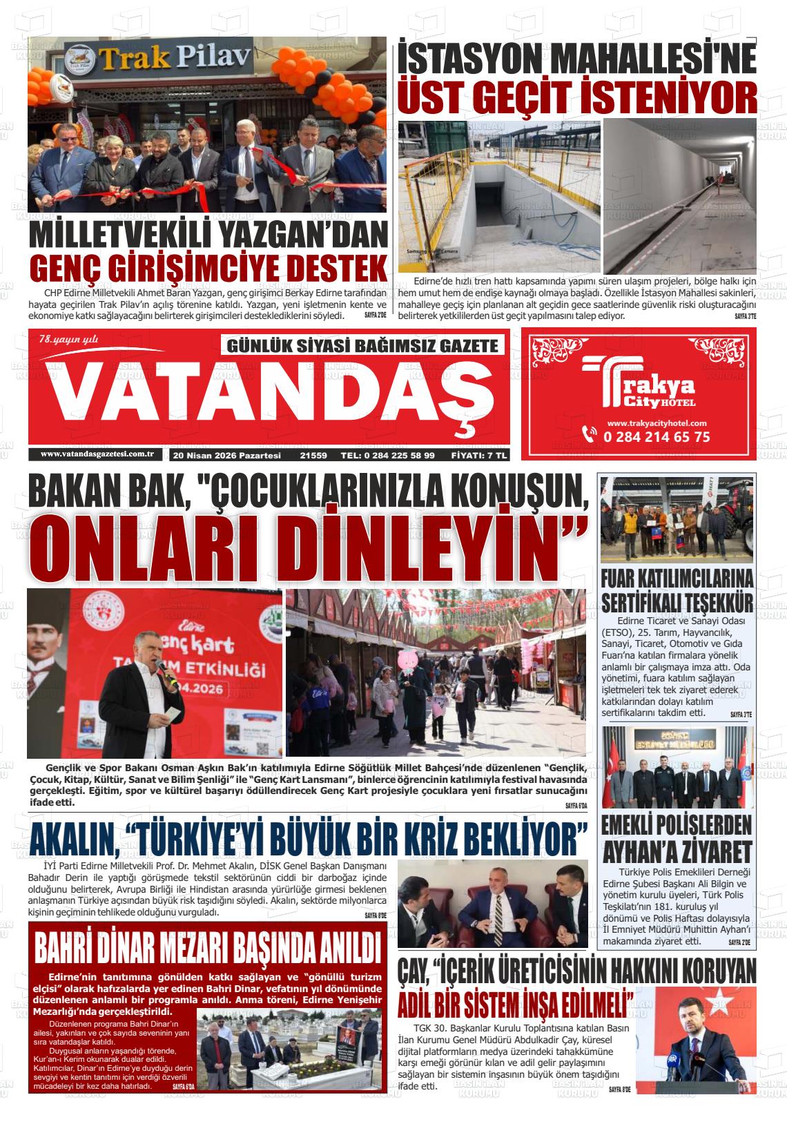 Edirne Vatandas 20.04.2026