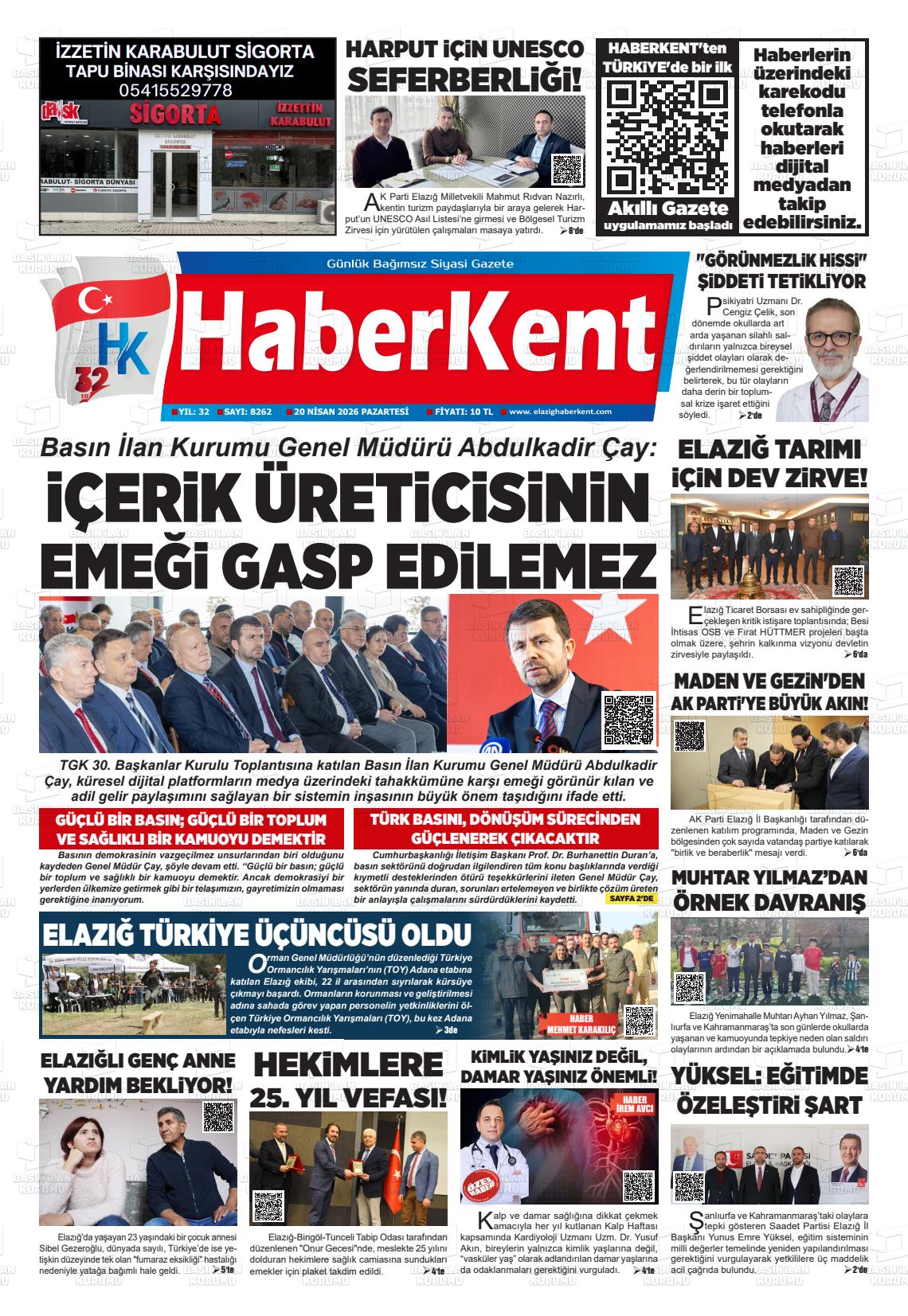Elazig Yenicag 20.04.2026