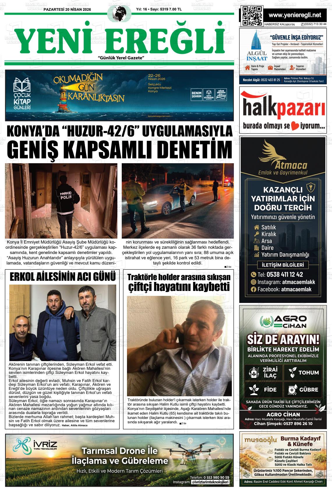 Konya Yenieregli 20.04.2026