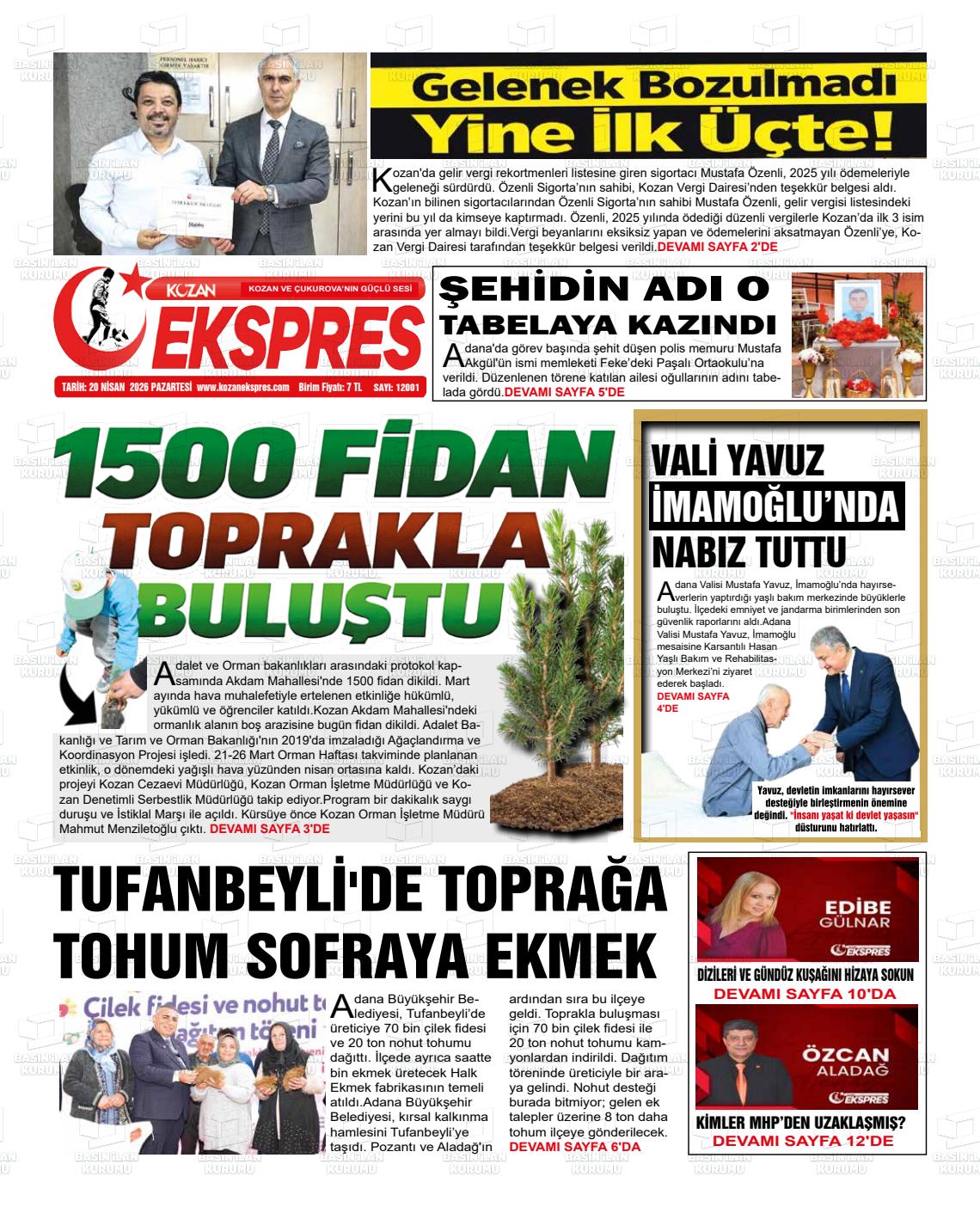 Adana Yenihursoz 20.04.2026