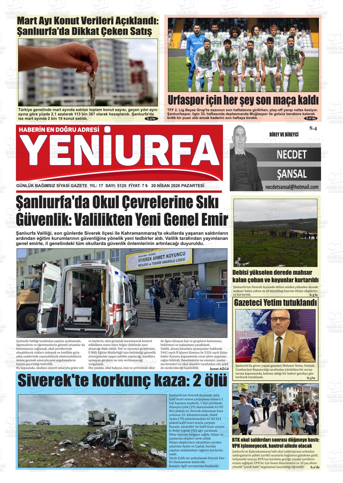 Sanliurfa Yeniurfa 20.04.2026