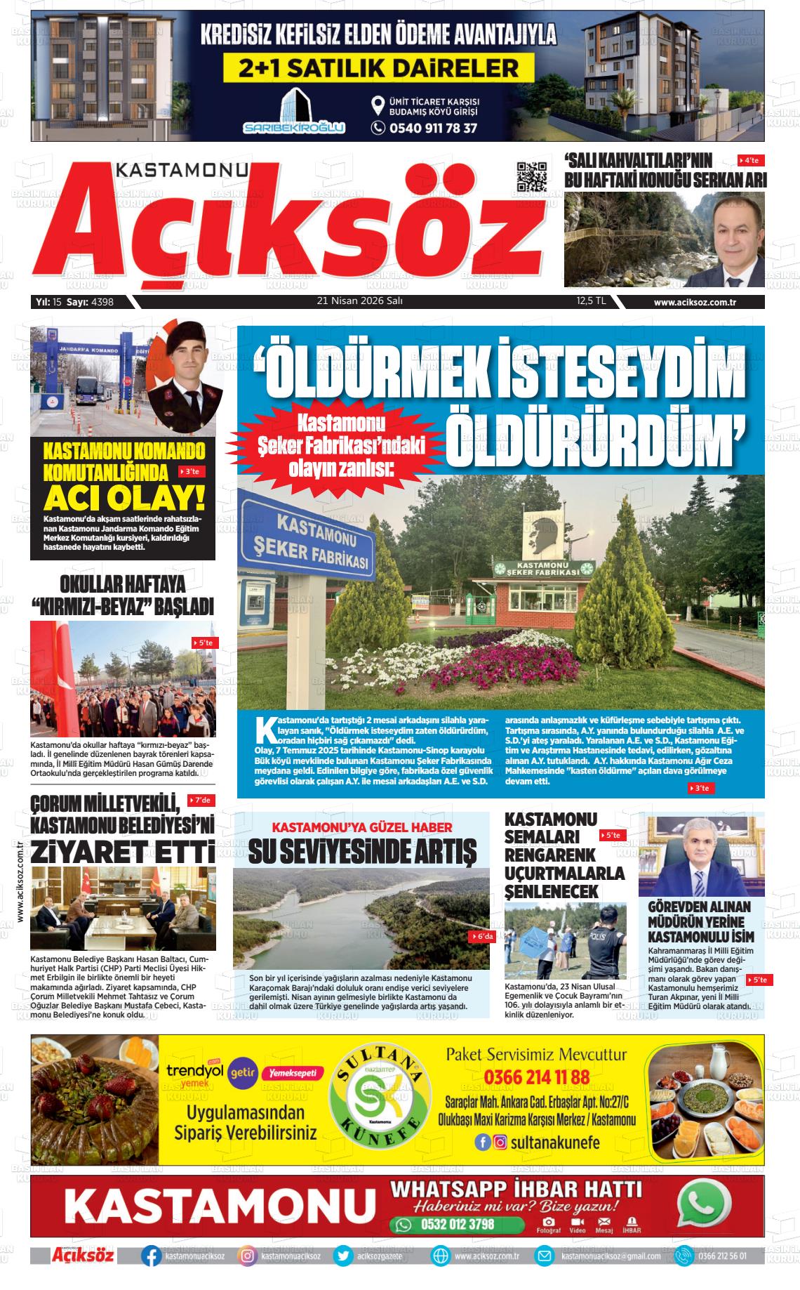 Kastamonu Aciksoz 21.04.2026