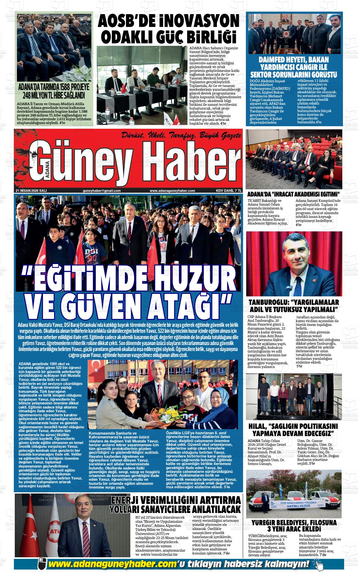 Adana Guneyhaber 21.04.2026