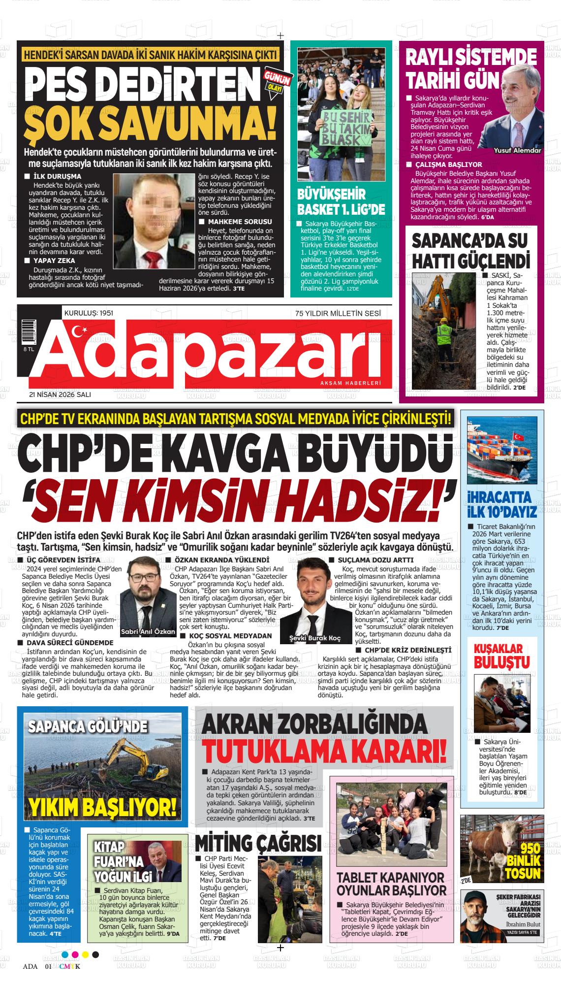 Sakarya Adapazariaksamhaberleri 21.04.2026