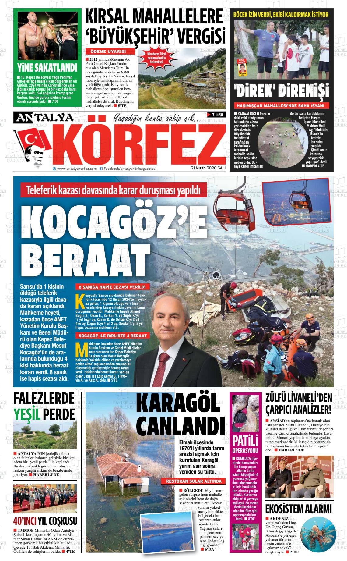 Antalya Korfez 21.04.2026