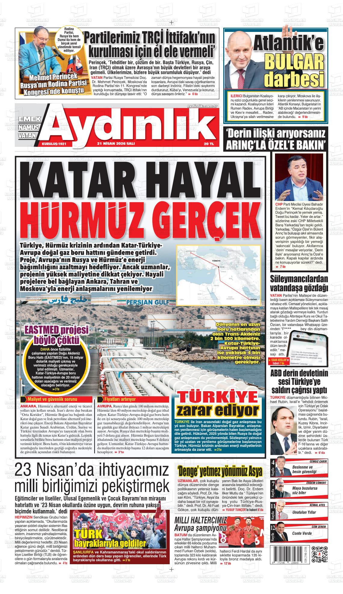 Istanbul Aydinlikvatanemeknamus 21.04.2026