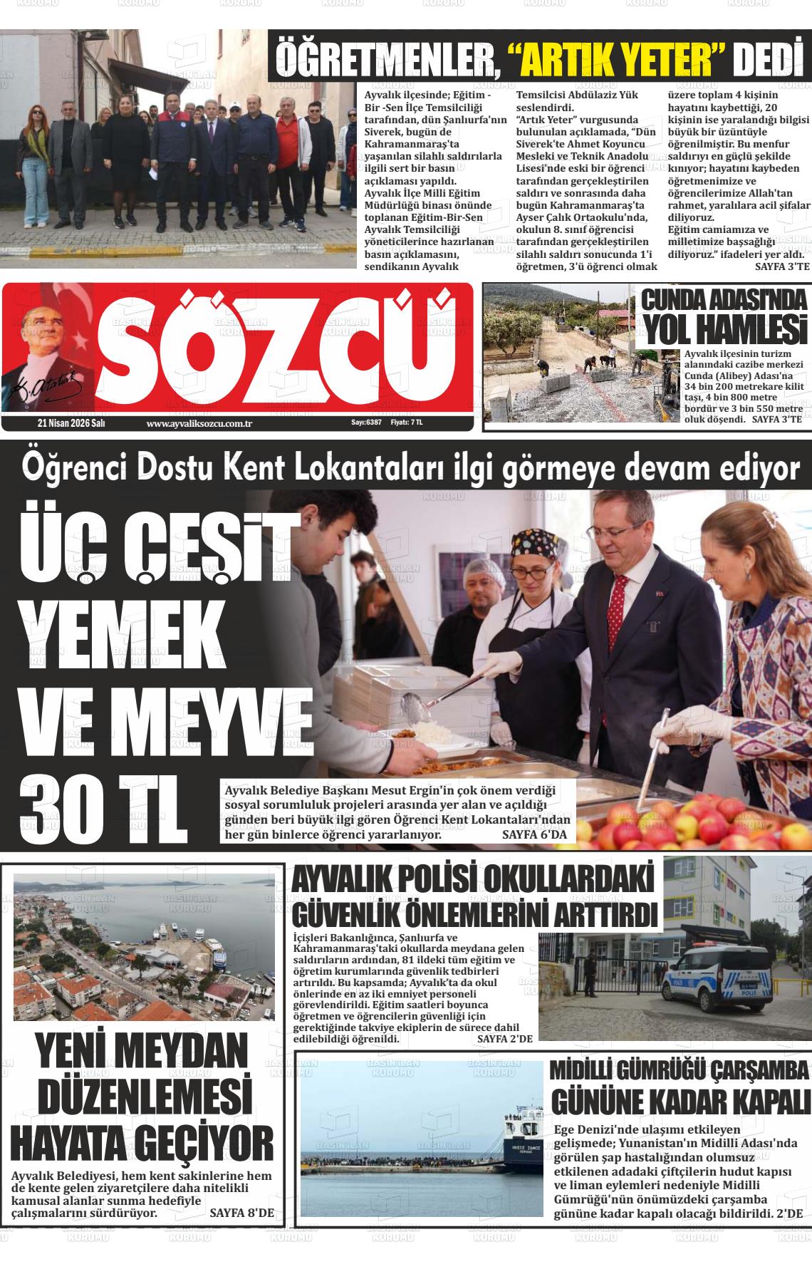 Balikesir Ayvaliksozcu 21.04.2026