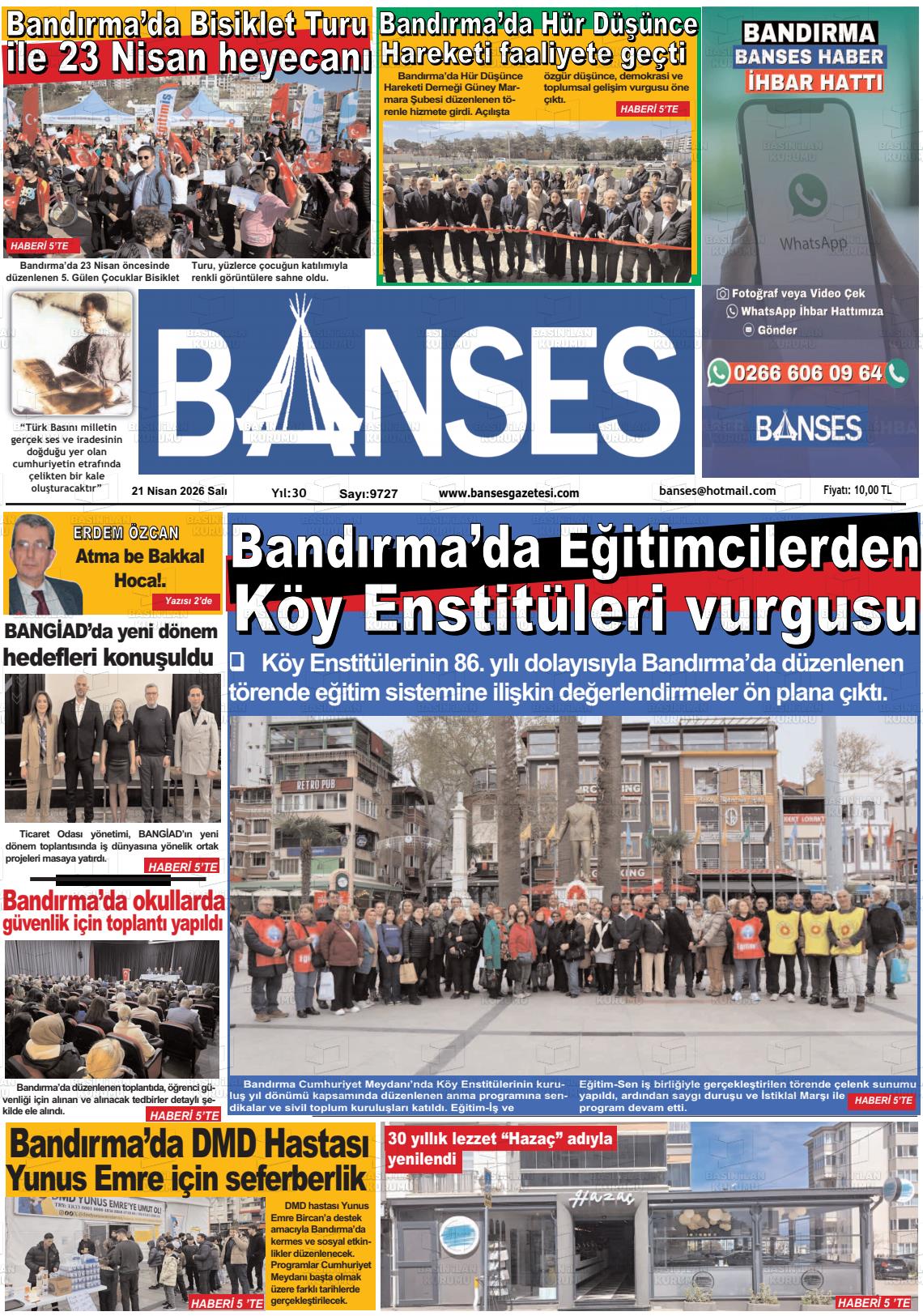 Balikesir Banses 21.04.2026
