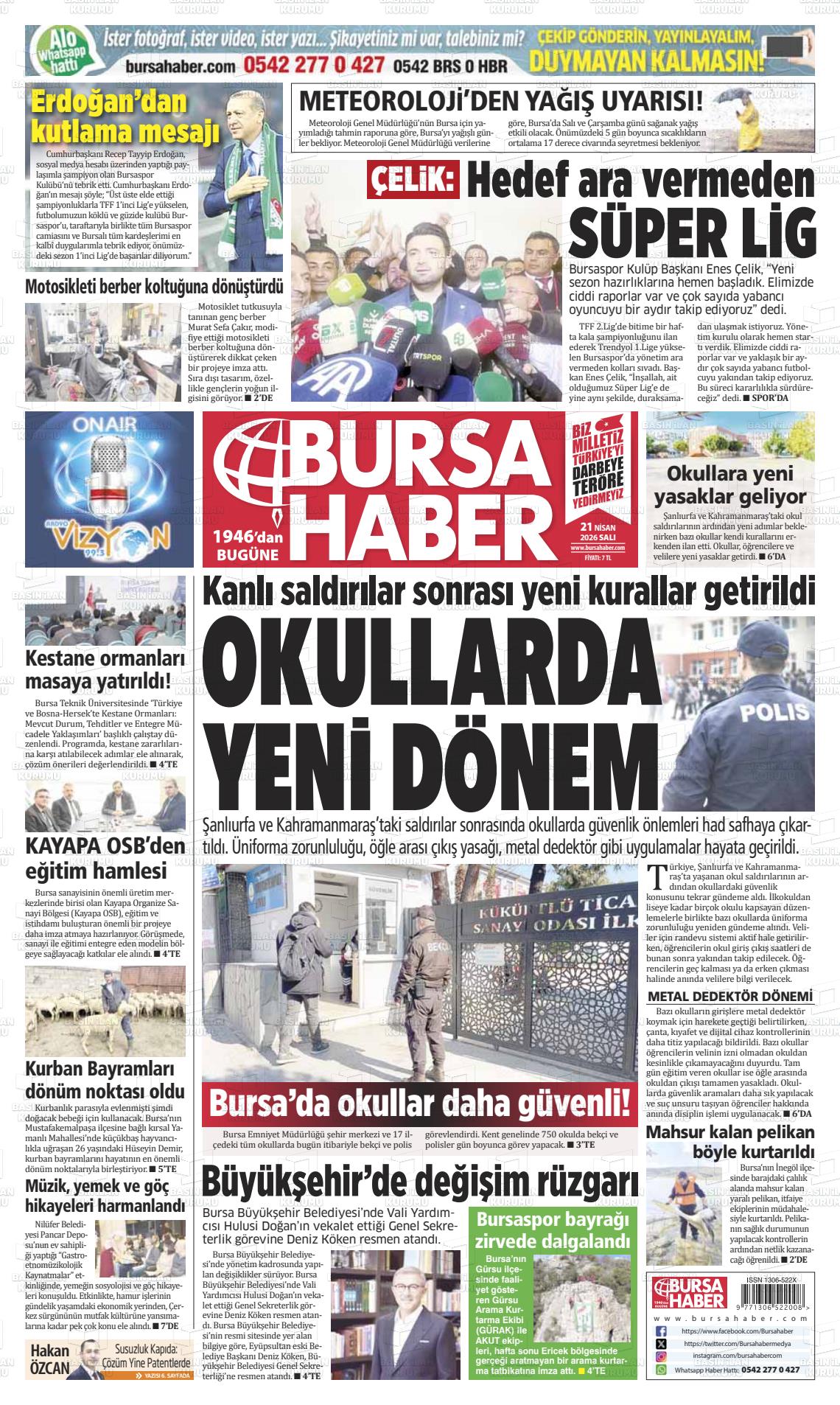 Bursa Haber 21.04.2026