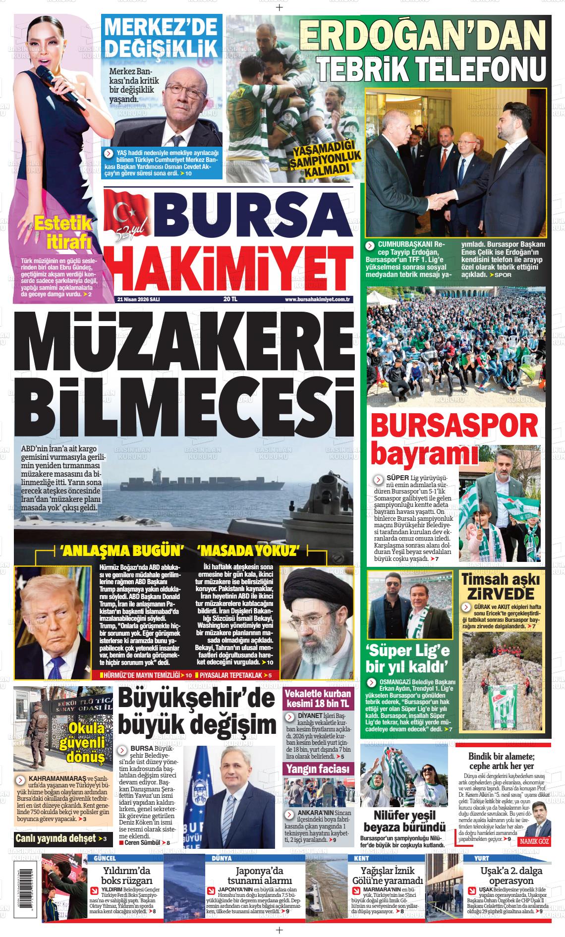 Bursa Hakimiyet 21.04.2026